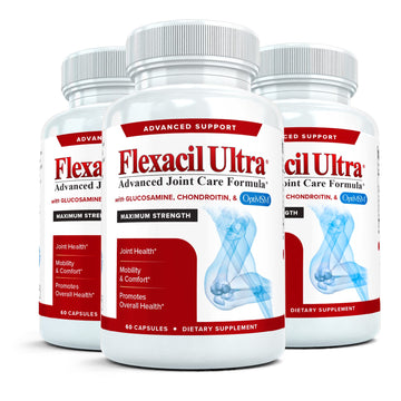Flexacil Ultra (3 Bottles) Maximum Strength Joint Health & Support Supplement | Glucosami Flexacil Ultra uk supplements