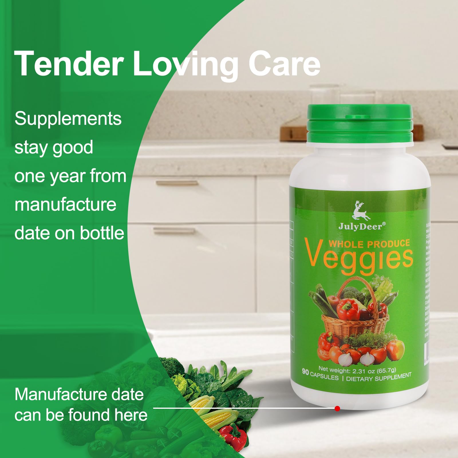 Fruit and Veggies Supplement Ingredients Natural – 4 Bottles 360 Total Vegetarian Capsules | Balance of Natural 16+18 Whole Fruits & Veggies Blend | Fresh Superfood Formula with Vitamins and Minerals JulyDeer uk supplements