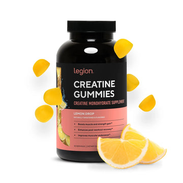 LEGION Creatine Monohydrate Gummies for Men & Women – Clean Chewable Creatine Supplement for Strength, Endurance & Muscle Recovery – 30 Lemon Drop Flavor Servings LEGION uk supplements