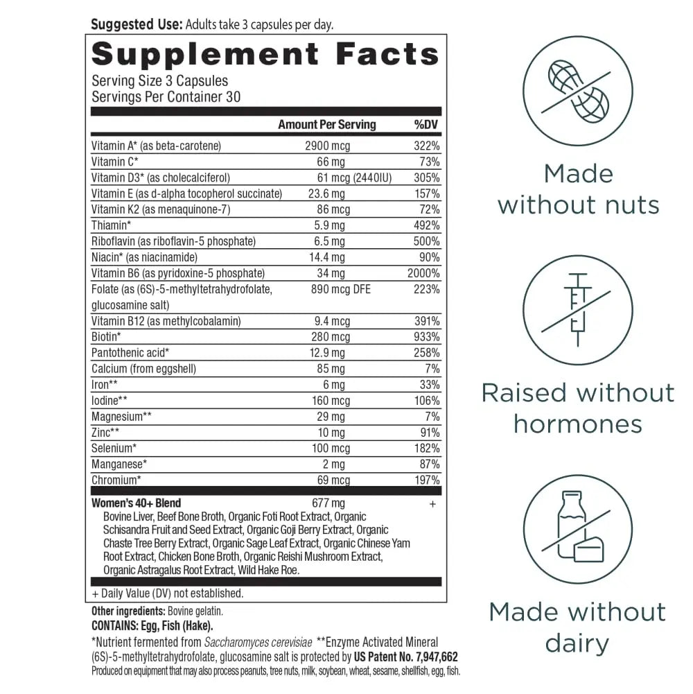 Ancient Nutrition Multivitamin for Women 40, Multi Vitamin and Immune Support with Vitamin D & C, 20 Vitamins and Minerals Ancient Nutrition uk supplements