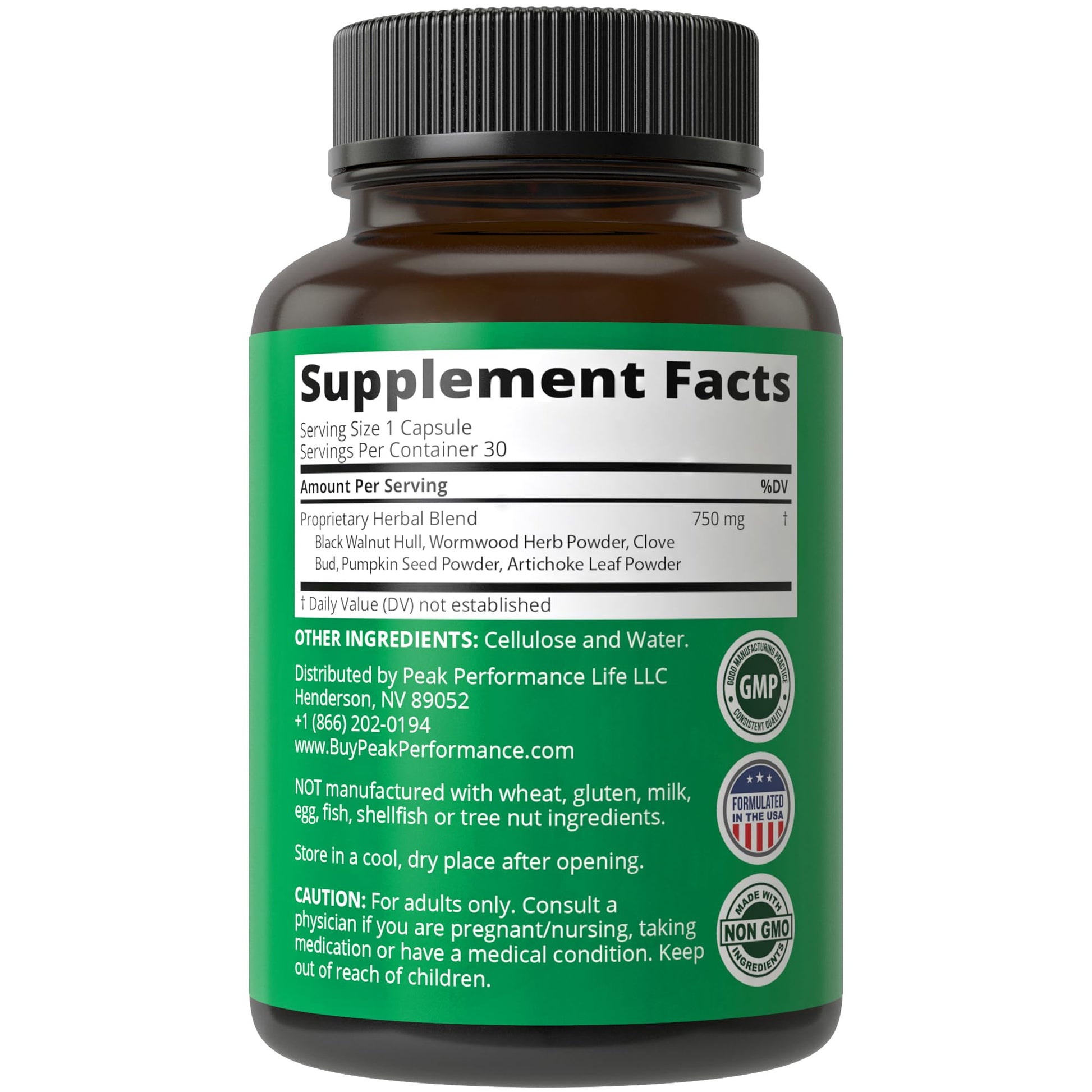 Wormwood Black Walnut Clove Cleanse for Humans. Elimination Detox + Intestinal Support Capsules Supplement for Adults and Kids. Pills with Artichoke and Pumpkin Seed for Additional Benefits Peak Performance uk supplements