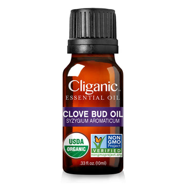 Cliganic Organic Clove Bud Essential Oil, 100% Pure Natural for Aromatherapy | Non-GMO Verified Cliganic uk supplements