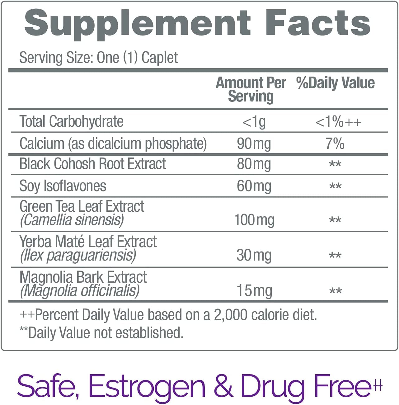 Estroven Stress Relief & Energy Boost for Menopause Relief - 28 Ct. - Clinically Proven Ingredients Provide Stress & Energy Support + Night Sweats & Hot Flash Relief - Drug-Free and Gluten-Free Estroven uk supplements