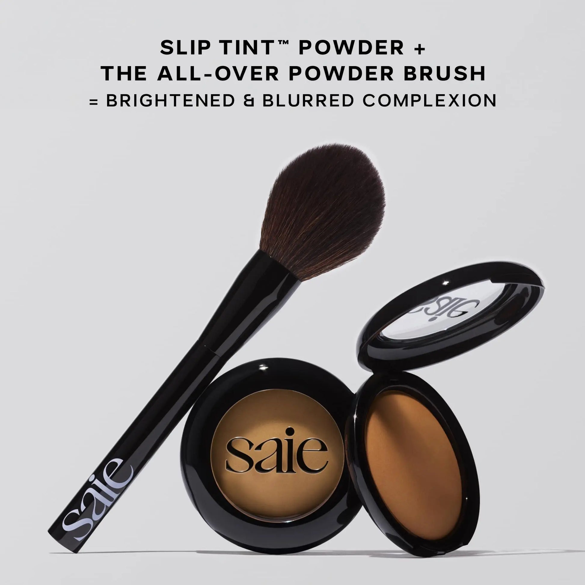 Saie Slip Tint Baked Setting Powder - Translucent Powder for Face Makeup with a Natural-Radiant Finish - Blurs, Brightens & Smooths Complexion - Translucent 2 - Light to Medium (0.24 oz) Saie uk supplements