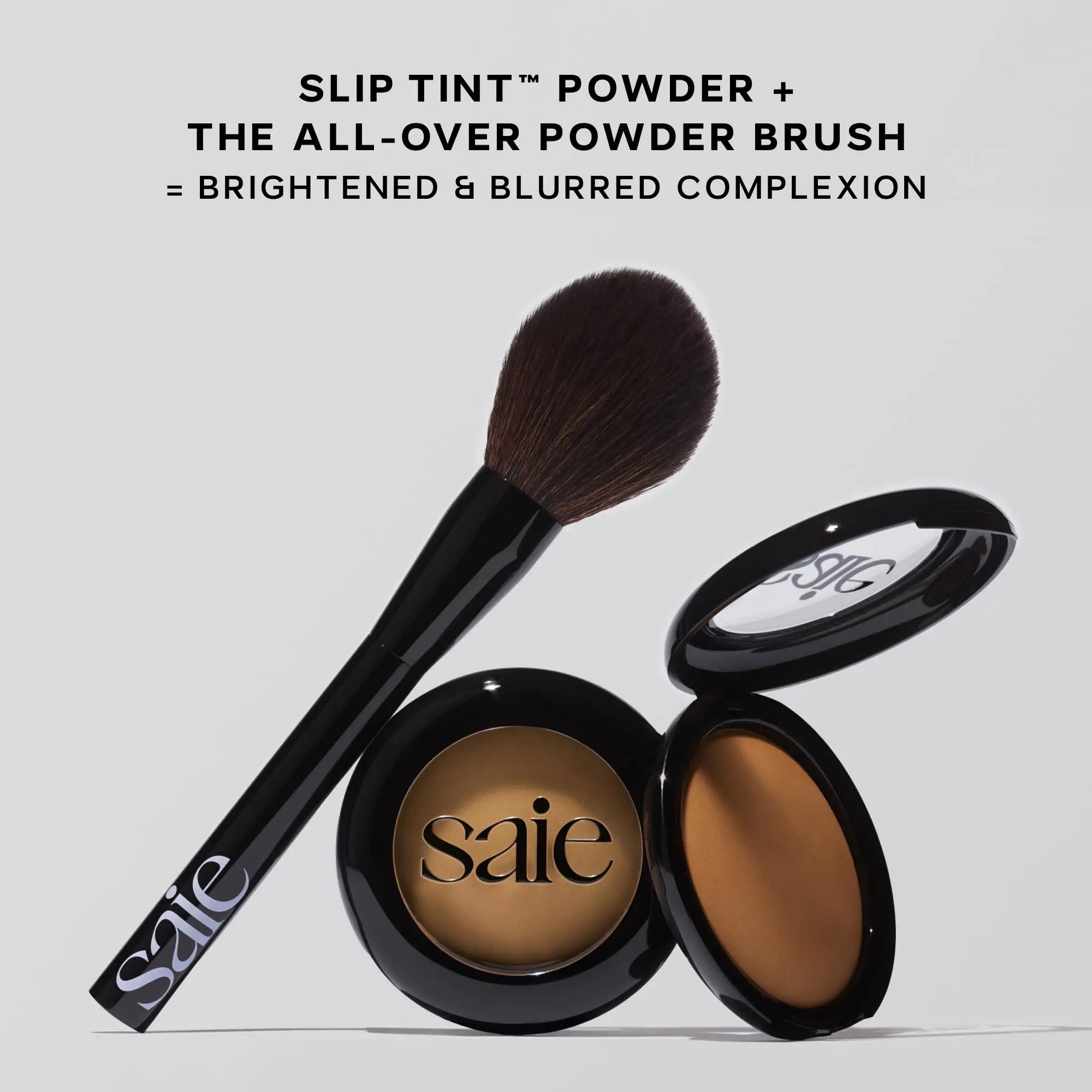 Saie Slip Tint Baked Setting Powder - Translucent Powder for Face Makeup with a Natural-Radiant Finish - Blurs, Brightens & Smooths Complexion - Translucent 2 - Light to Medium (0.24 oz) Saie uk supplements