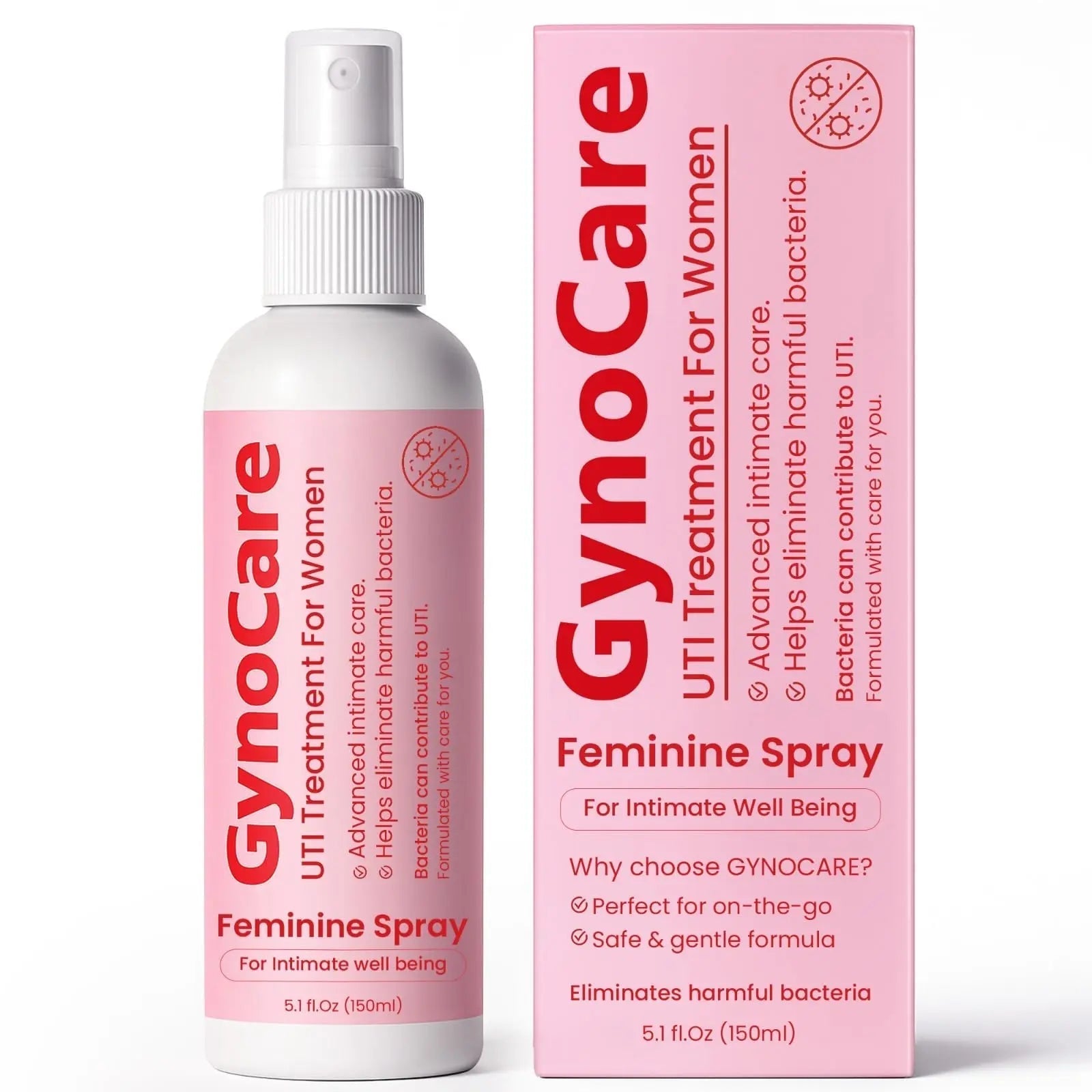 Feminine Spray | UTI Treatment for Women | UTI Defense & Intimate Odor Control | Daily Feminine Hygiene Spray | Eliminate Harmful Bacteria | Gentle, Safe, Travel-Friendly & pH-Balanced | 5.1 fl oz Terramed Just Think Comfort uk supplements