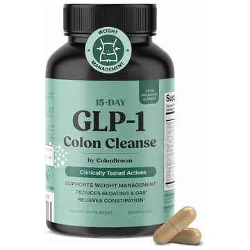 ColonBroom 15 Day GLP-1 Colon Cleanse & Detox Cleanse for Weight Management with Probiotics & Magnesium | Reduce Bloating & Boost Metabolism & Digestion - Effective Gut Cleanser Detox for Women & Men ColonBroom uk supplements