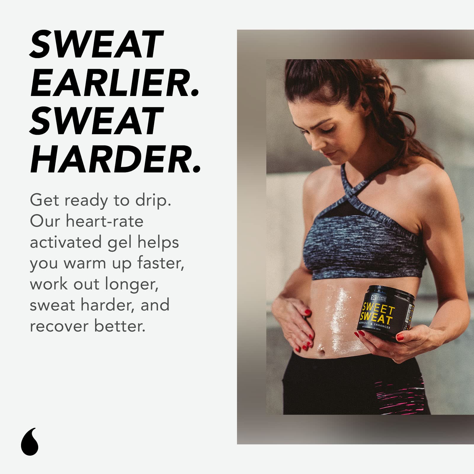 Sweet Sweat 'Workout Enhancer' Gel - Maximize Your Exercise & Sweat Faster - 13.5oz Sports Research uk supplements