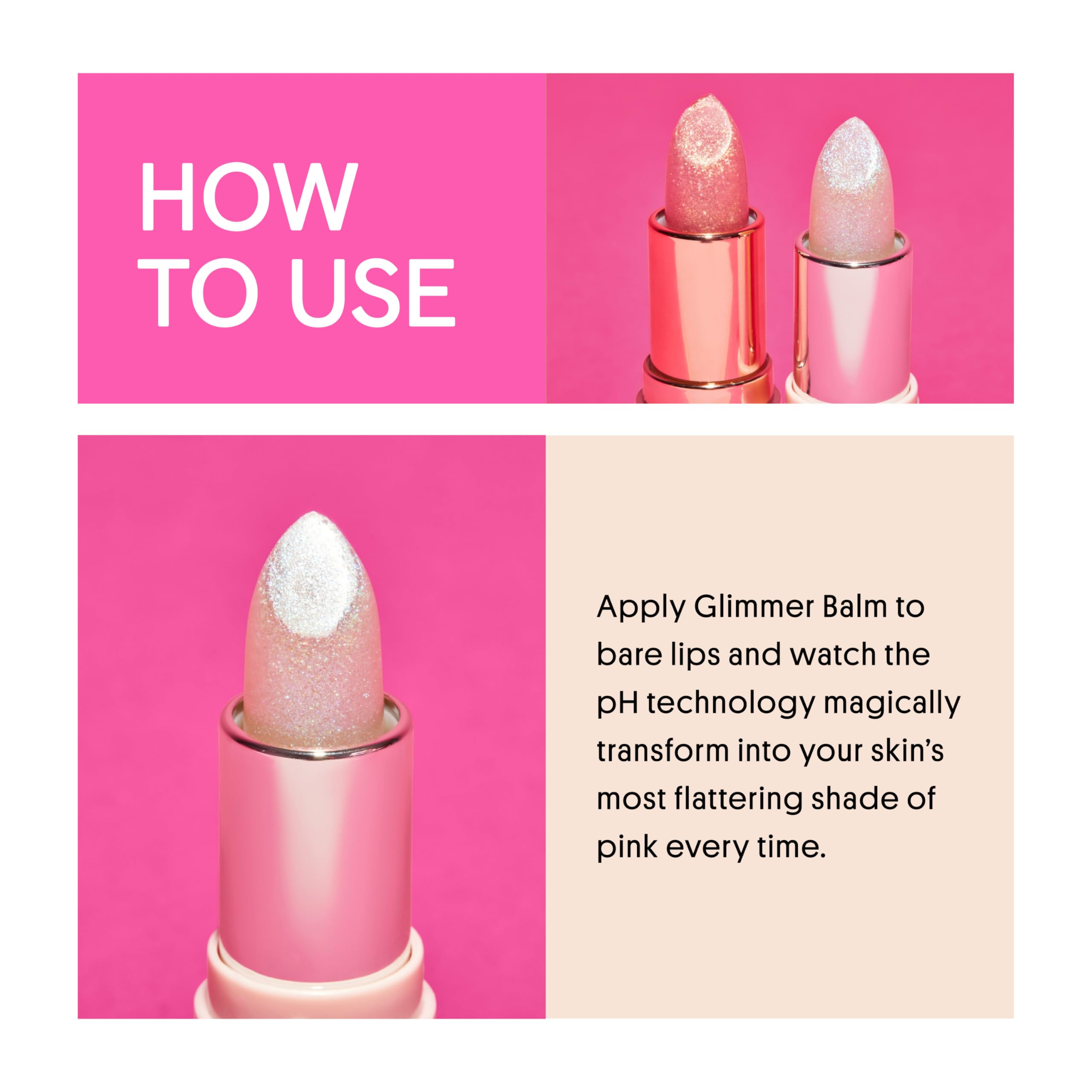 Winky Lux Unicorn Glimmer Balm -Hydrating ph Lip Balm, Natural Pink Tint with pH Color Changing, Moisturize & Soften Lips While Leaving Sheer Pink Tint, with Vanilla Scent Winky Lux uk supplements