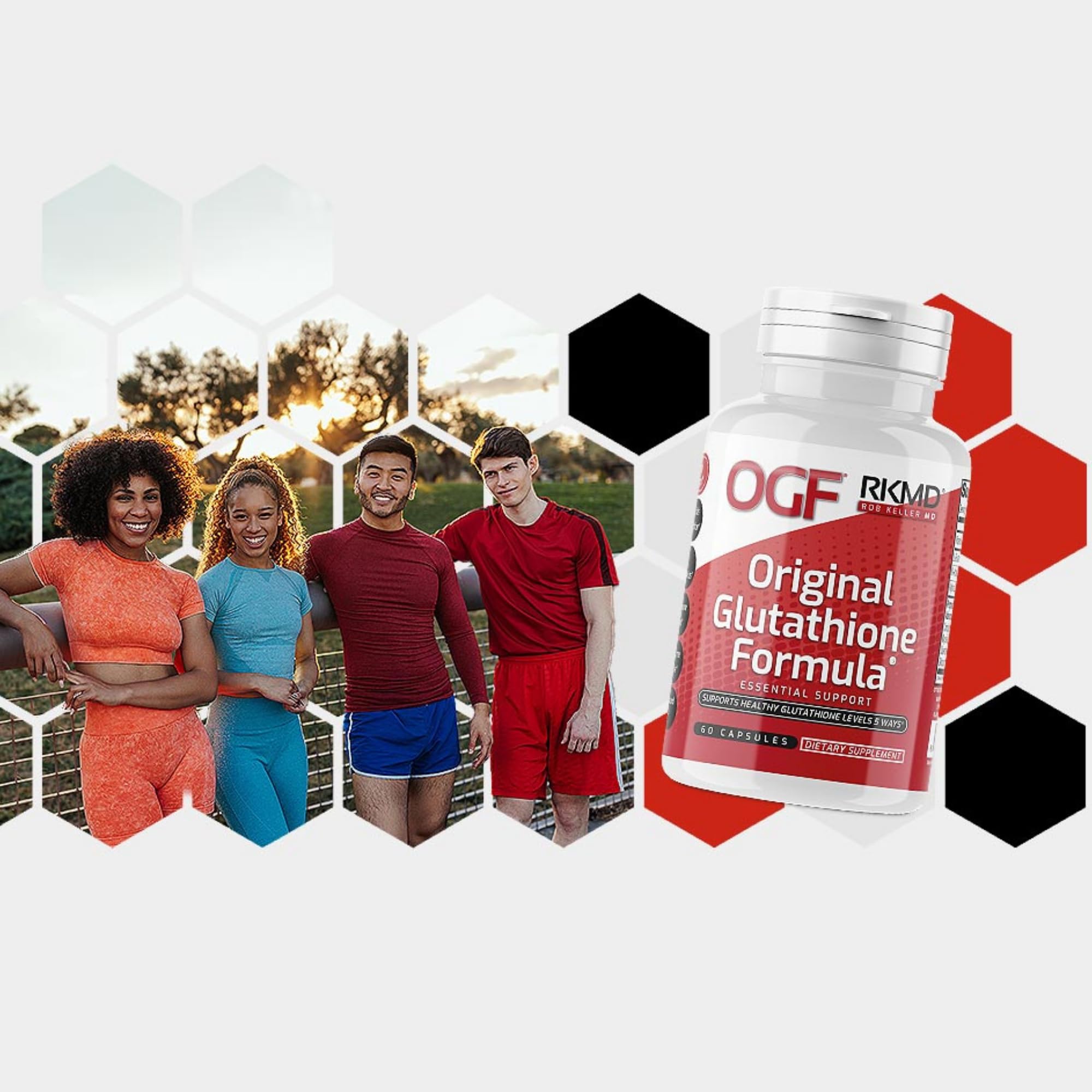 Original Glutathione Formula Essential Support, RobKellerMD, Advanced Antioxidant Formula, Helps Body Produce Glutathione Naturally for Detox, Immune Health, Mental Clarity, & Daily Wellness, 60 caps Rob Keller MD uk supplements