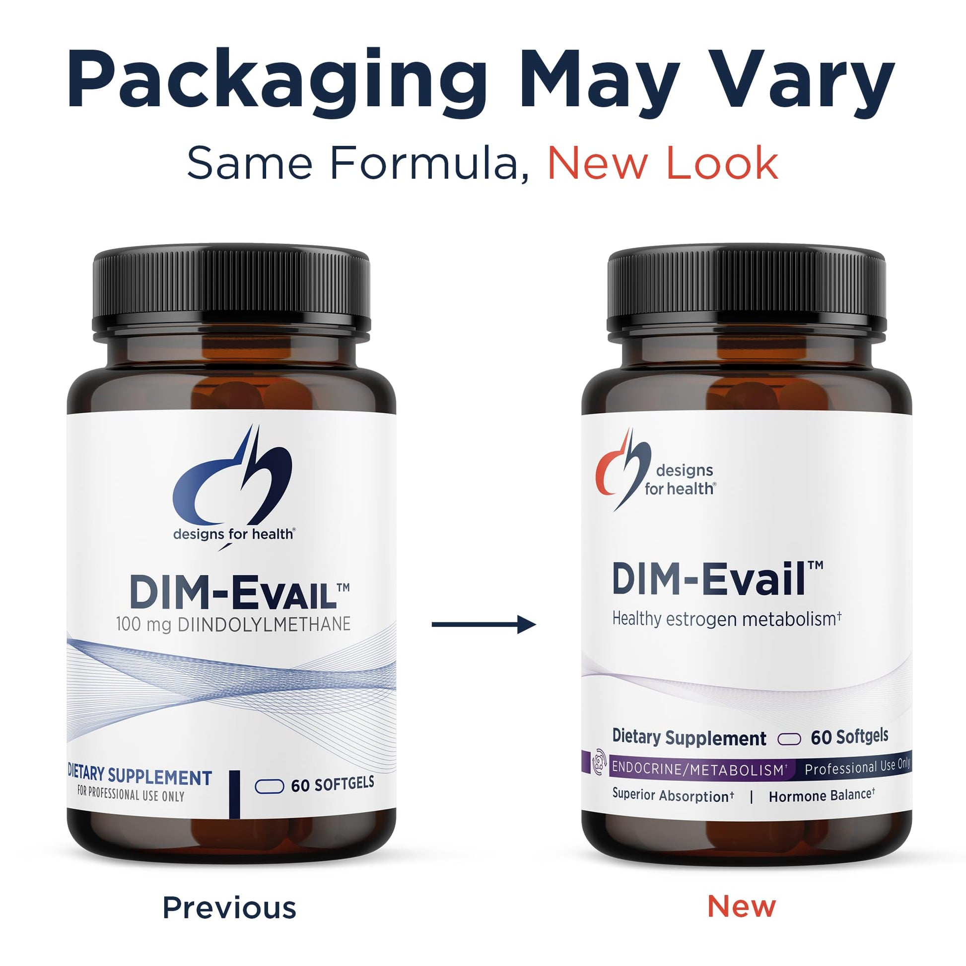 Designs for Health DIM-Evail - 100mg Diindolylmethane Supplement - Enhanced Absorption Technology DIM Supplement - May Support Healthy Estrogen Metabolism - Gluten Free + Non-GMO (60 Softgels) Designs for Health uk supplements