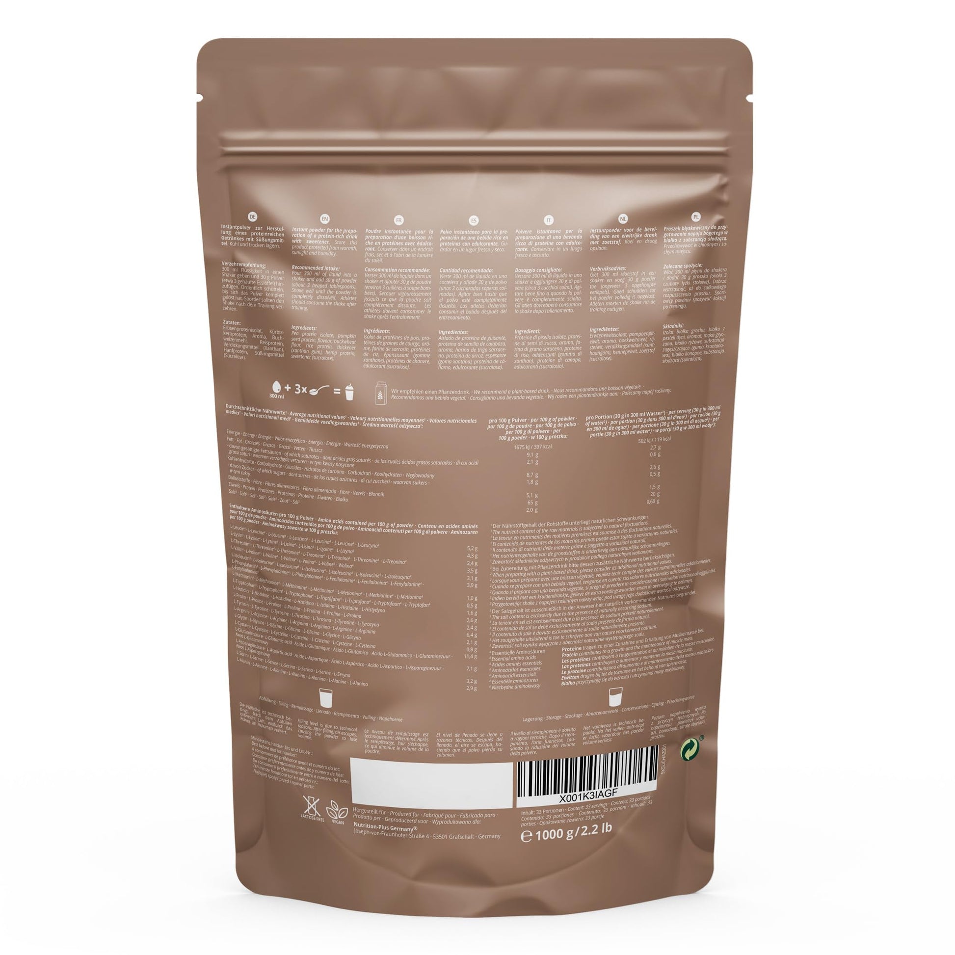 Vegan Protein Powder Hazelnut Cookie - Milk Away Vegan Protein Without Soy 1kg Nutri + uk supplements