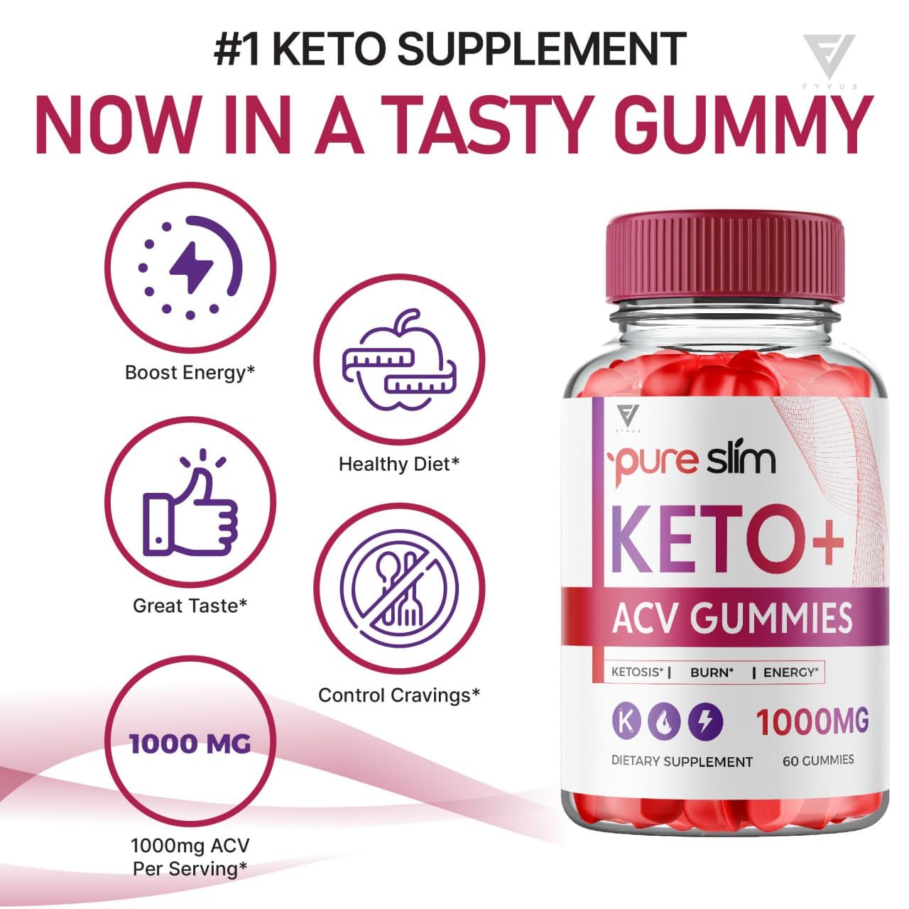 (5 Pack) Pure Slim Keto ACV Gummies, Pure Slim Keto ACV Gummies Advanced Weight Loss Fyvus uk supplements