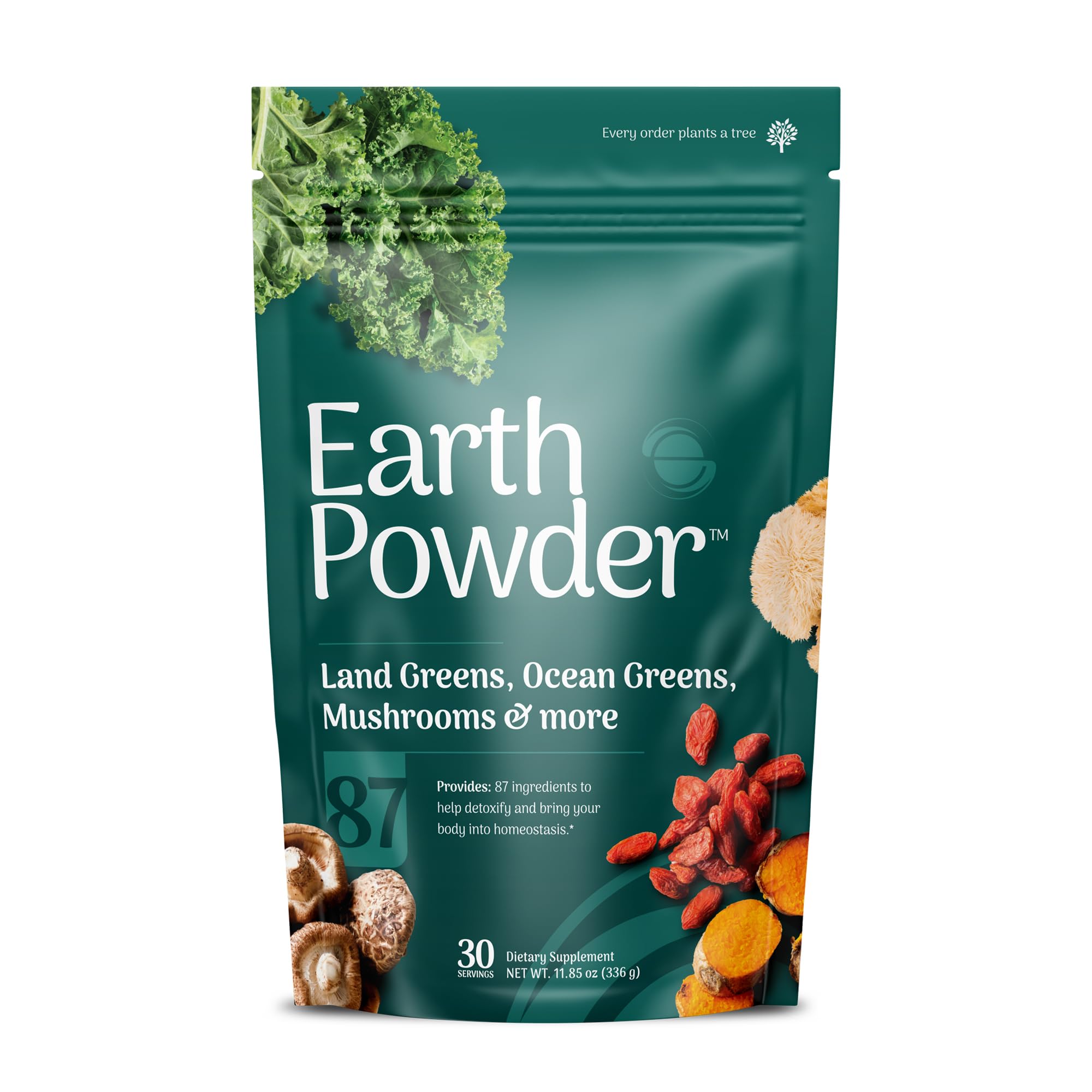 Earth Powder Daily Foundational Nutrition Supplement with 28 Greens & 10 Mushrooms | 87 Nutrients for Energy, Gut Health & Mental Clarity Earth Powder uk supplements