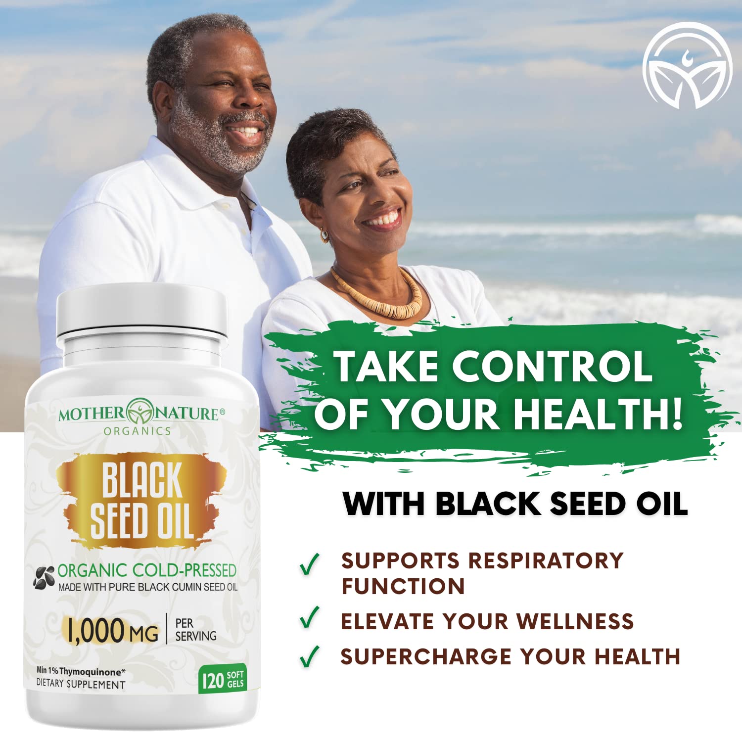 Black Seed Oil Capsules - 120 Count (Organic, Non-GMO Liquid) Premium Cold Pressed Mother Nature Organics Superfoods For Organic Living uk supplements