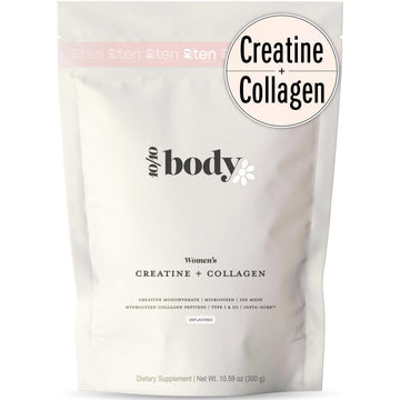 New - Creatine + Collagen for Women – Supports Lean Muscle Growth & Development, Booty Gain, Energy & Recovery – 5g Creatine Monohydrate Plus 5000mg Collagen Peptides Combo – Unflavored, 30 Servings 10Ten Nutrition uk supplements