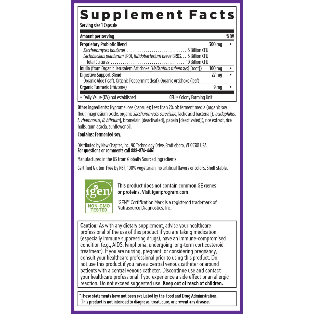 New Chapter All-Flora Probiotic for Advanced Digestion & Complete Gut Health with Prebiotics + Postbiotics, Clinical-Strength Strains, 100% Vegetarian, Non-GMO, Shelf Stable - 60 ct (2 Month Supply) New Chapter uk supplements