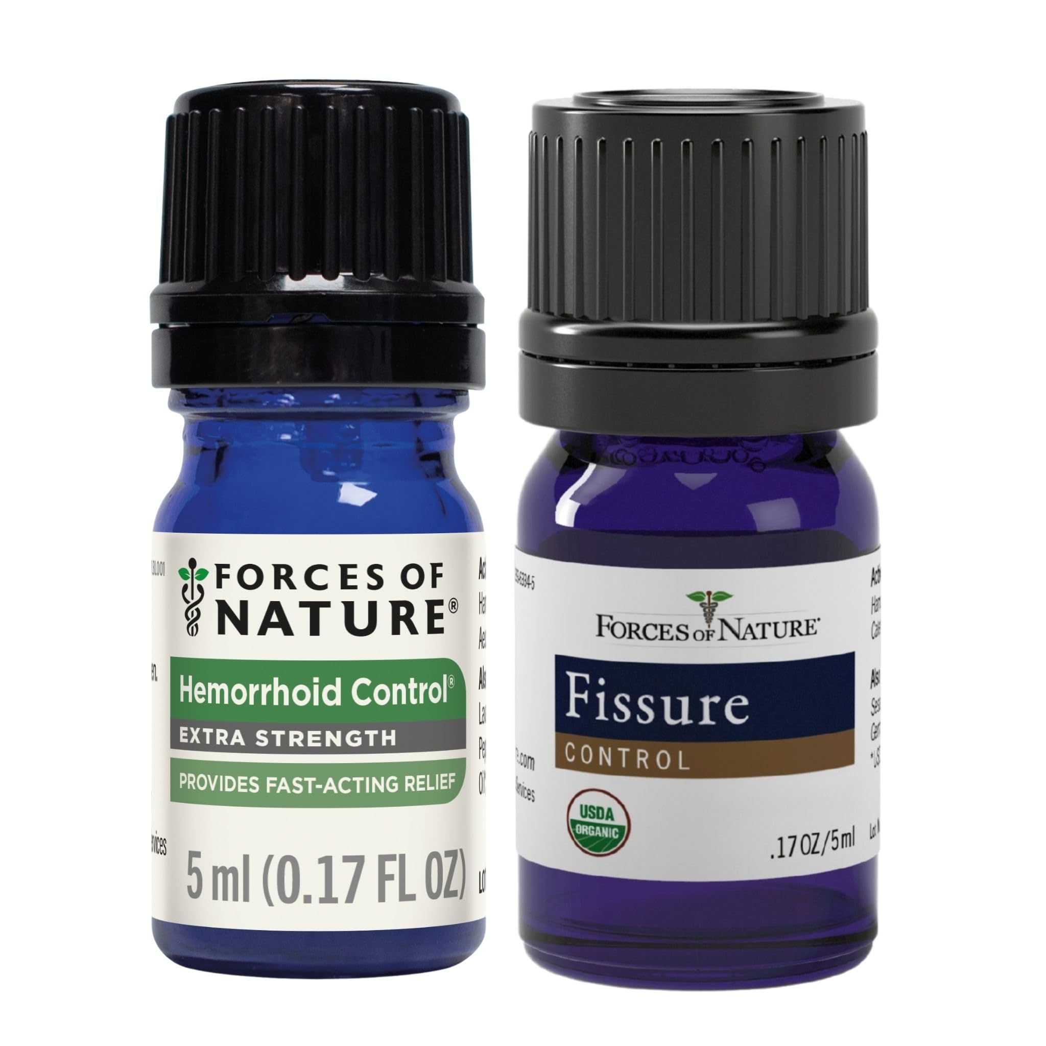 Forces of Nature Hemorrhoid Control Extra Strength (5ml) + Organic Fissure Care (5ml) | Virtual Bundle Forces of Nature uk supplements