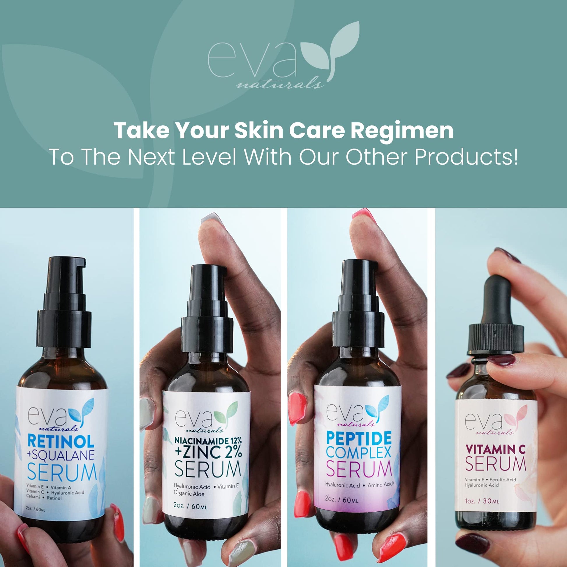 Vitamin C Serum for Face - Vitamin C Facial Serums with Hyaluronic Acid, Retinol Eva Naturals uk supplements