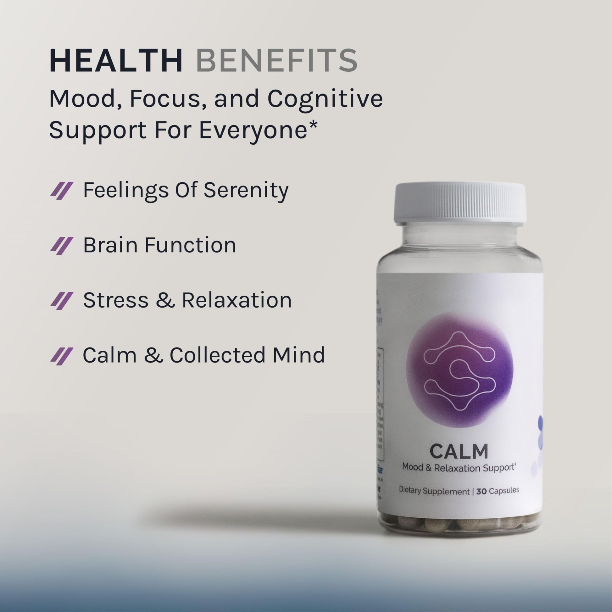 InfiniWell Calm - Mood & Cognitive Support Supplement for Adults with L-Theanine, Bacopa monnieri & DHH-B - Supports Relaxation, Focus & Mental Clarity (30 Capsules) InfiniWell uk supplements