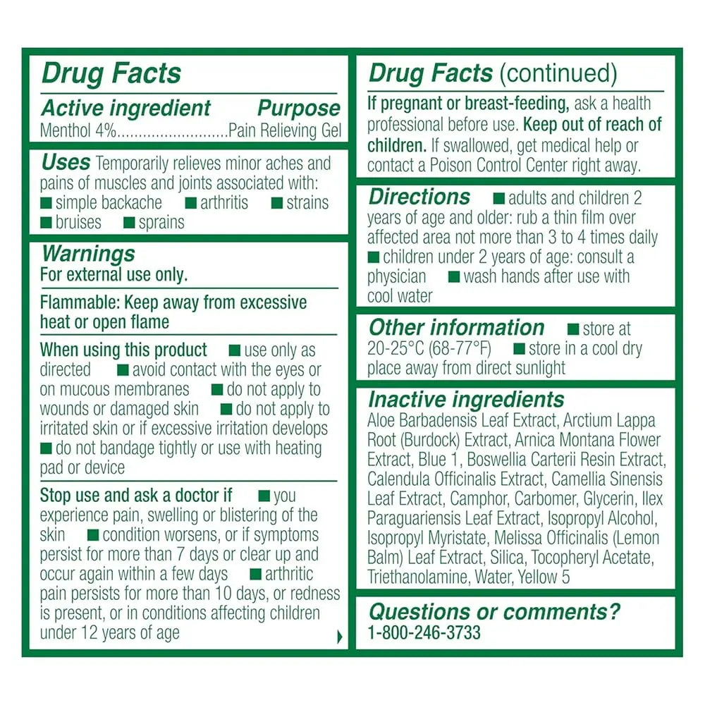 Biofreeze 13451 Roll-On Pain-Relieving Gel, 2.5 FL oz, Green Topical, Arthritis, Strains, Bruises, & Sprains (7.5 Fl Oz (Pack of 3), 3, Count) Biofreeze uk supplements