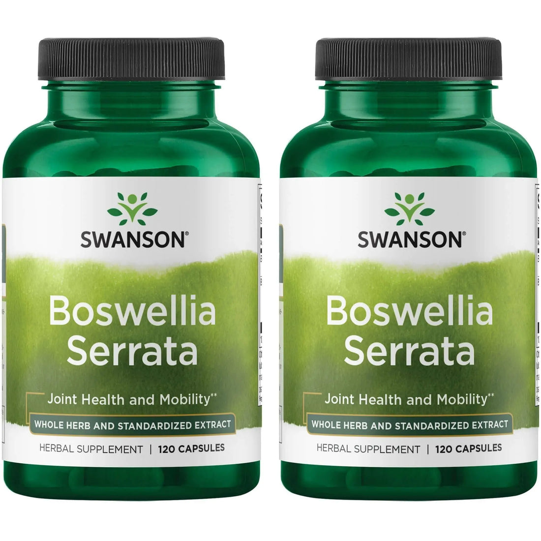 Swanson Boswellia Serrata - Whole Herb & Standardized Extract 120 Caps (2 Pack) Swanson uk supplements