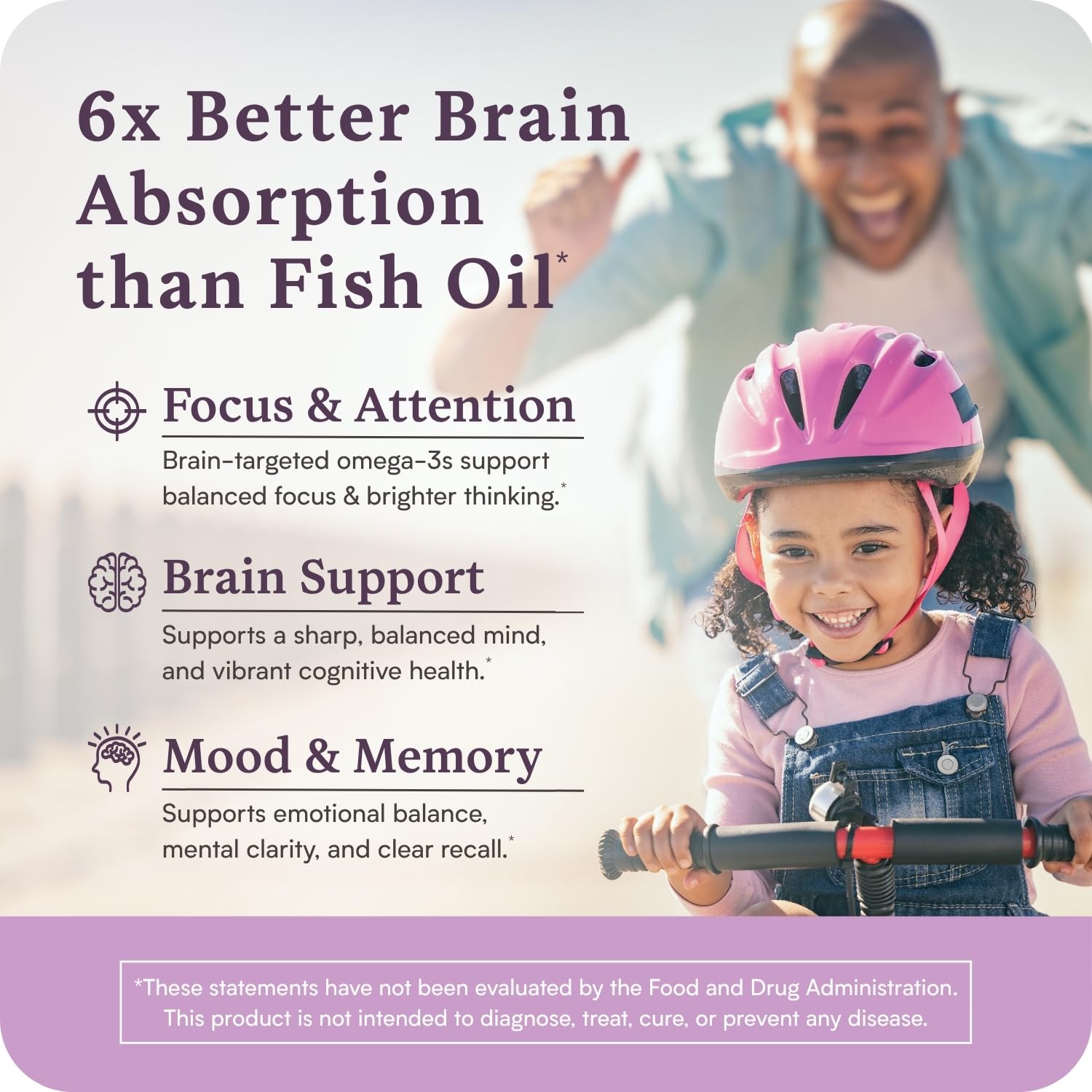 Omega w/LYSOVETA LPC | EPA & DHA Supplements for Brain Health | Focus, Attention, Memory, & Mood | 6X Higher Absorption Than Fish Oil | Omega-3 Fatty Acid Supplements | Highest Potency LPC-DHA Accentrate uk supplements