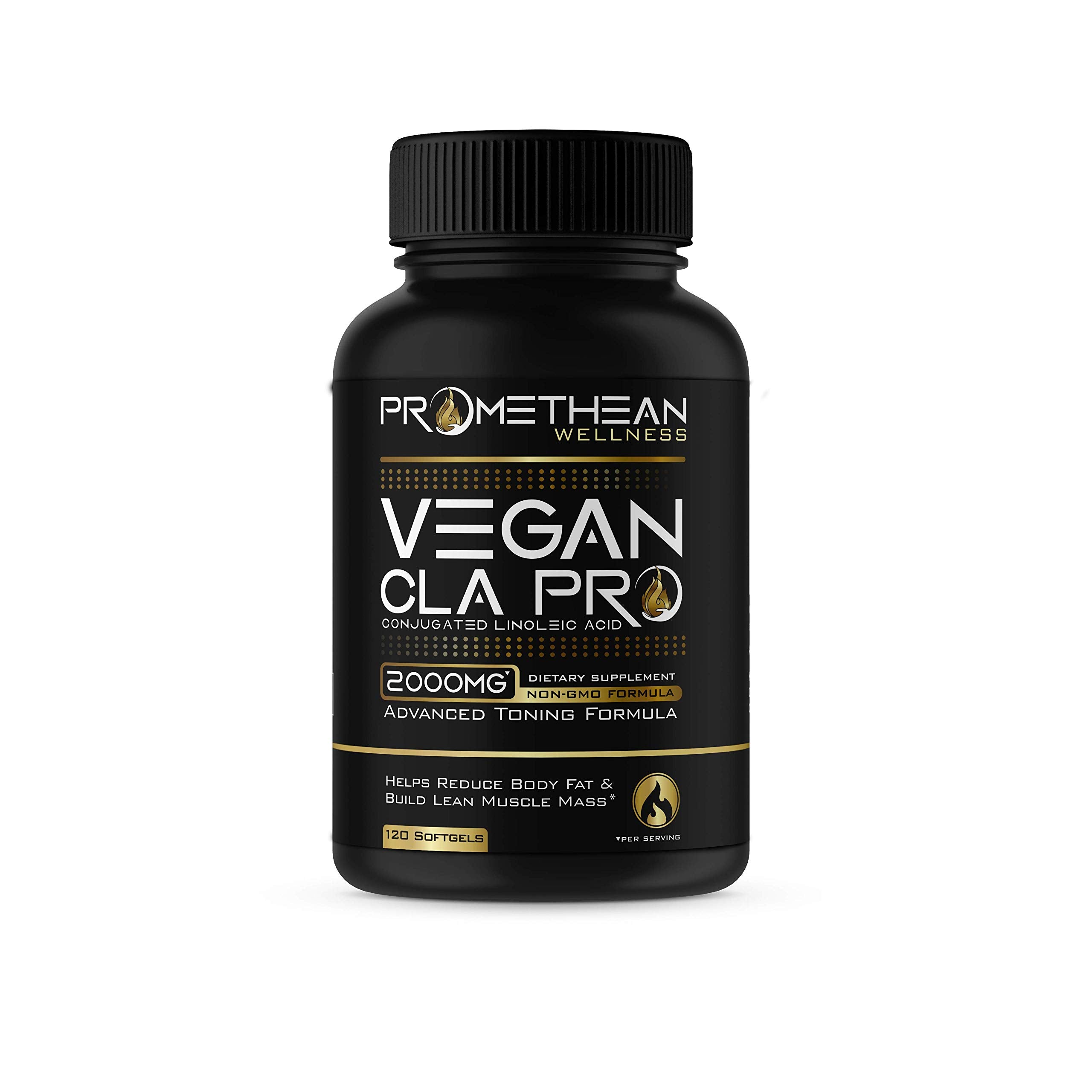 Vegan CLA Pro 2000 mg Pure Premium CLA Safflower Oil Conjugated Linoleic Acid Best Promethean Wellness uk supplements