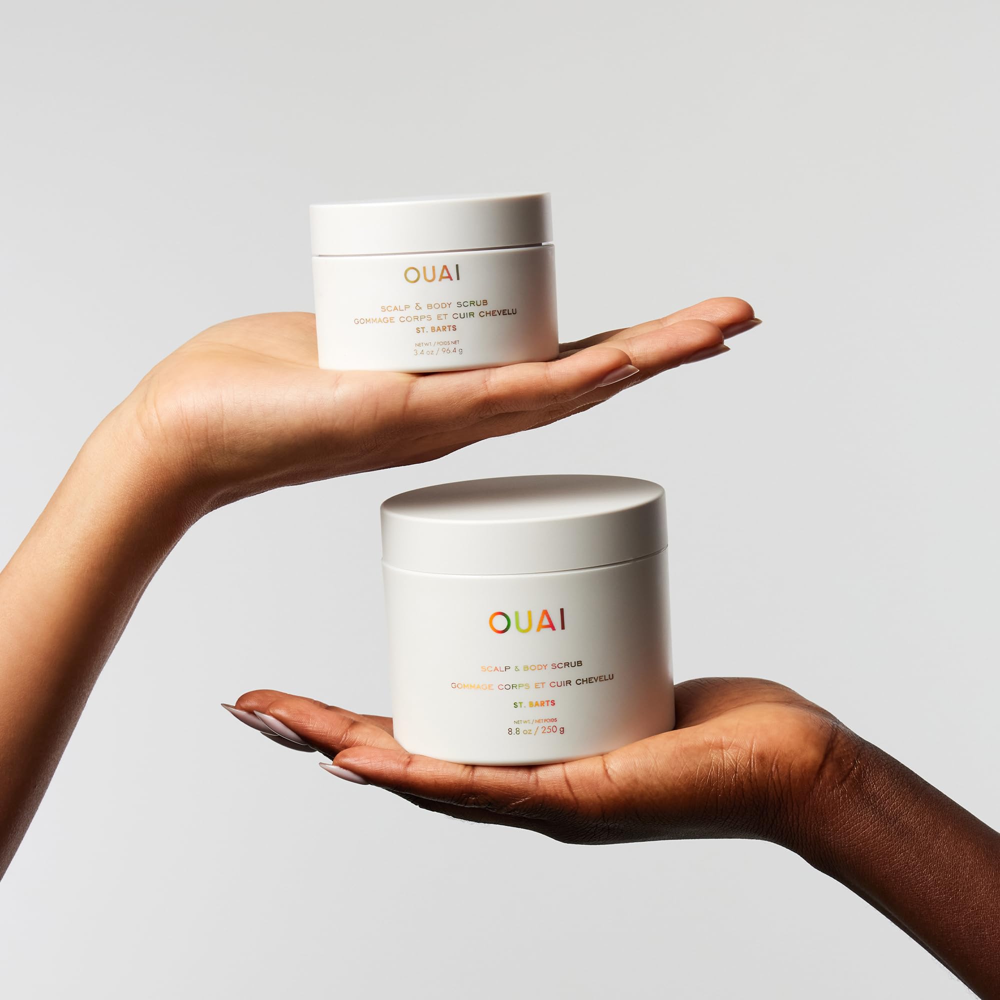 OUAI Scalp & Body Scrub, St. Barts Travel Size - Exfoliating Body Scrub with Sugar & Coconut Oil Blend for Smooth, Moisturized Skin - Gentle Scalp Exfoliator for Removing Product Build Up (3.4 oz) OUAI uk supplements