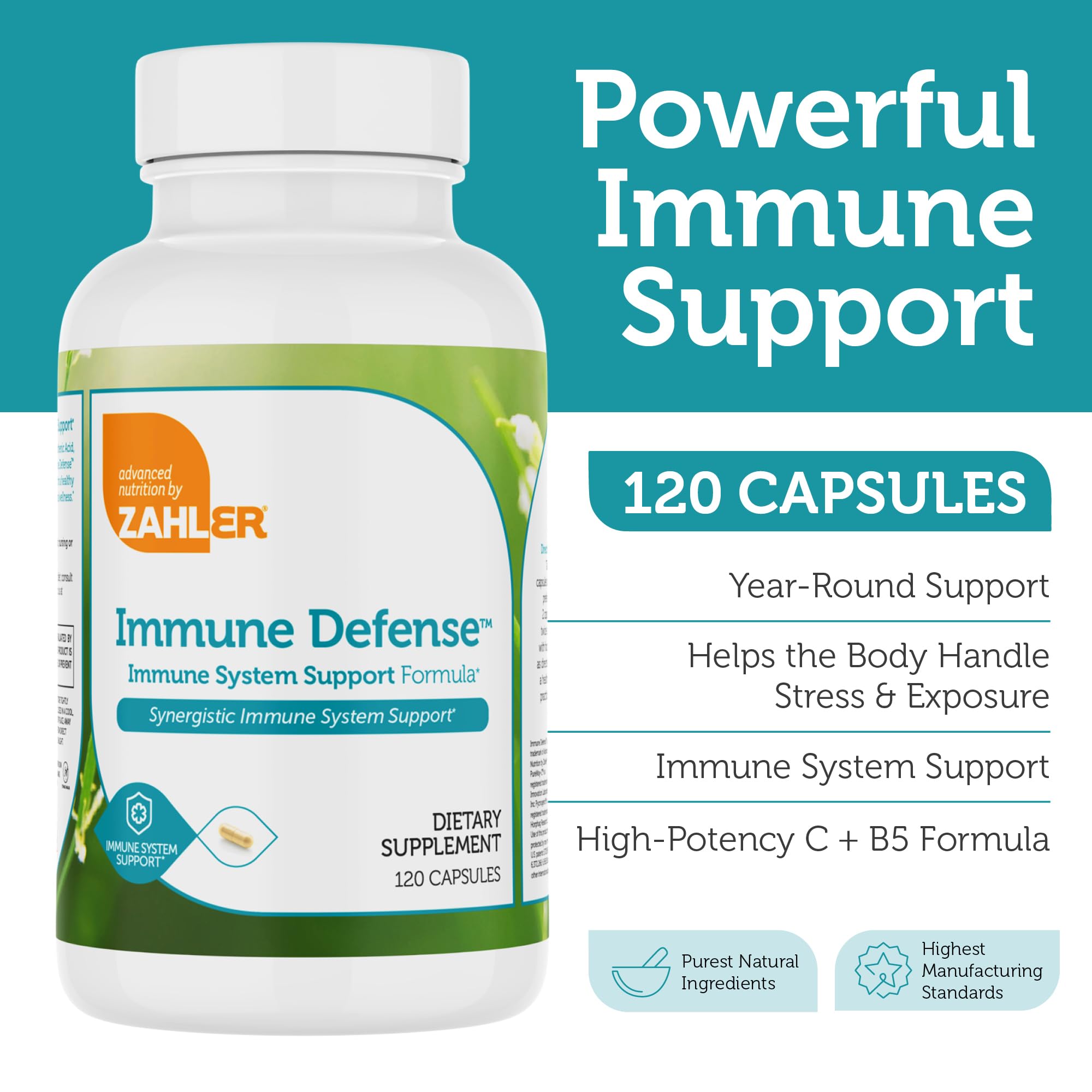 Zahler Immune Defense, Immune System Support, Certified Kosher, 120 Capsules Zahler uk supplements