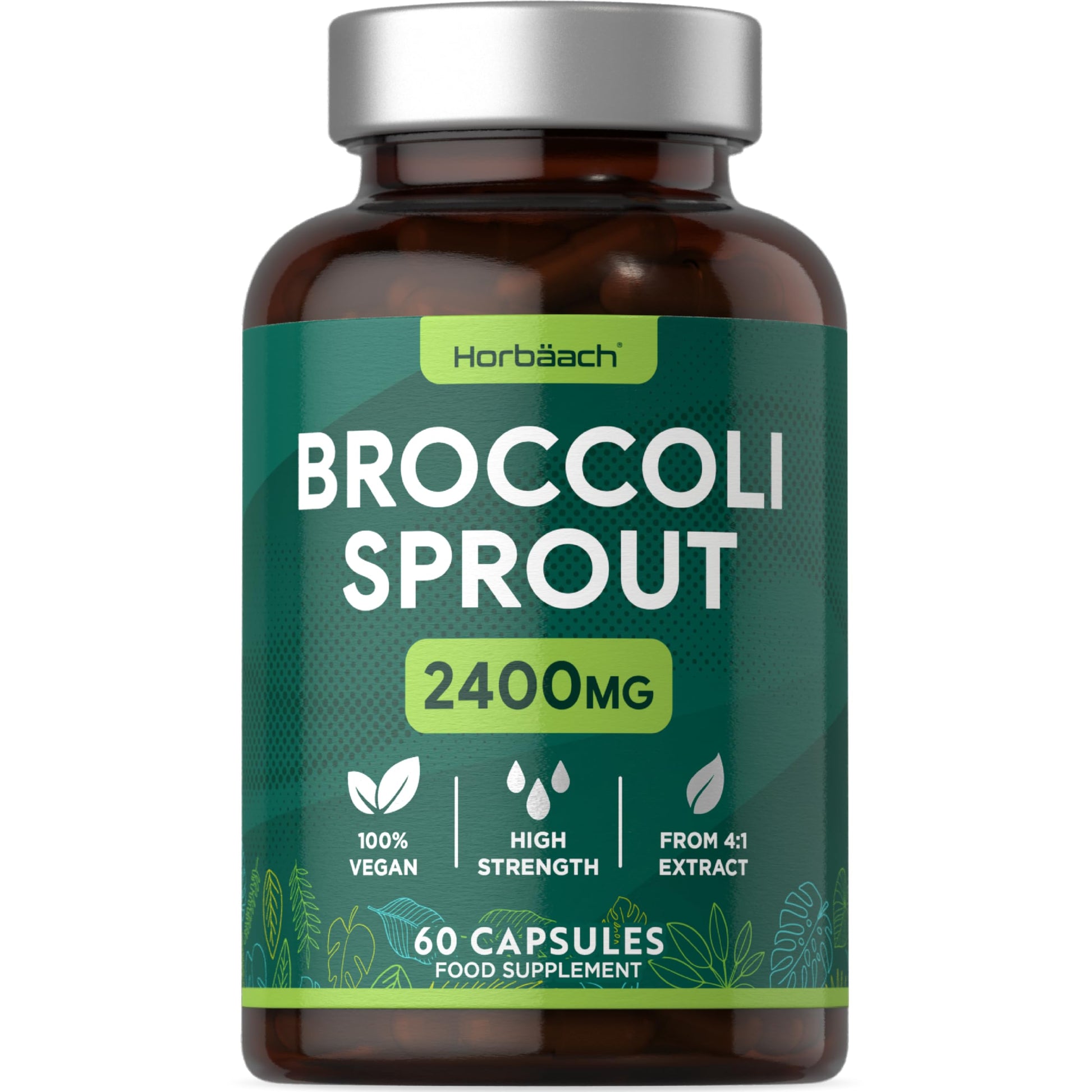 Broccoli Sprout Extract | Activated Sulforaphane Supplement | 2400mg Capsules | 60 Ct Horbäach uk supplements