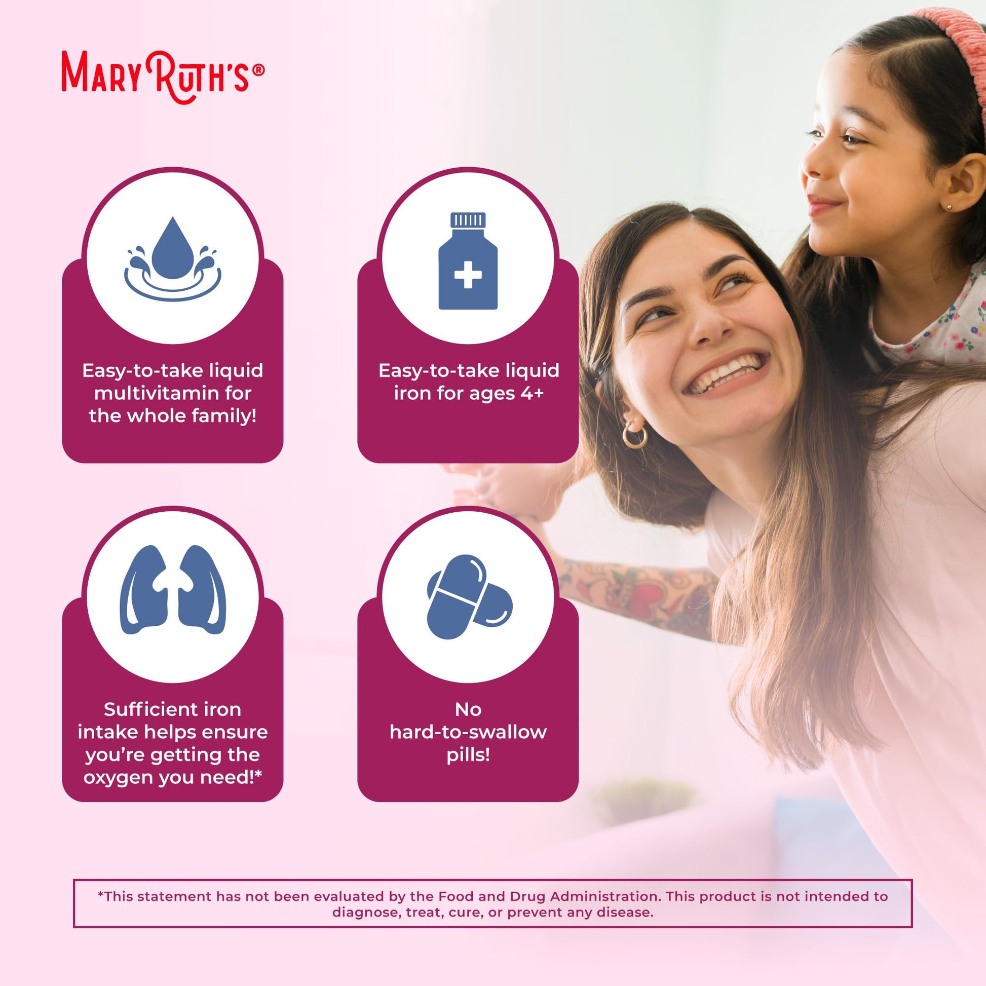 Iron Supplement for Women Men & Kids | Liquid Iron Supplement for Women Men & Kids | Iron for Healthy Blood & Oxygen | Ages 4 & Up | Sugar Free | Vegan | Non-GMO | Gluten Free | 15.22 Fl Oz MARYRUTH'S uk supplements