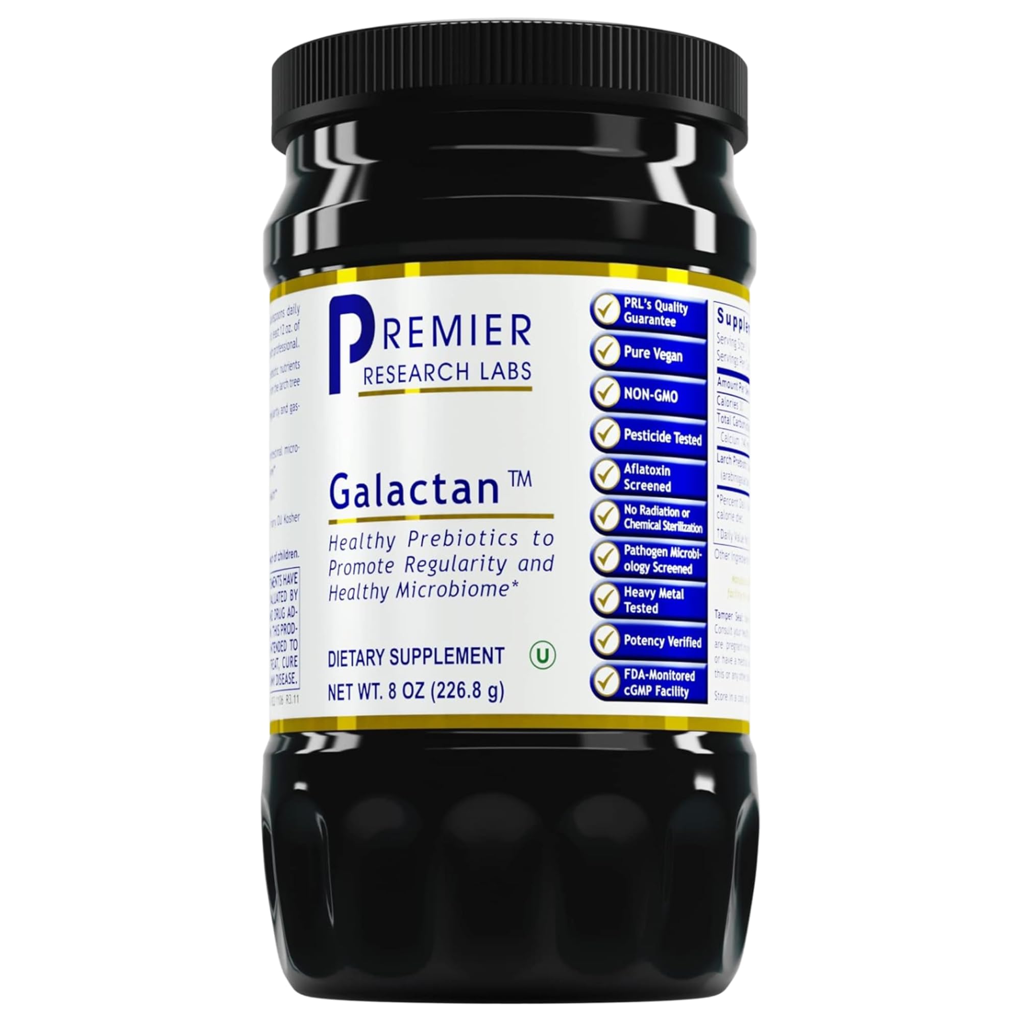 Premier Research Labs Galactan - Larch Arabinogalactan Powder for Men & Women, Prebiotic Fiber Powder for Healthy Gut Microbiome, Larch Tree Extract, Calcium - 8 oz Premier Research Labs uk supplements