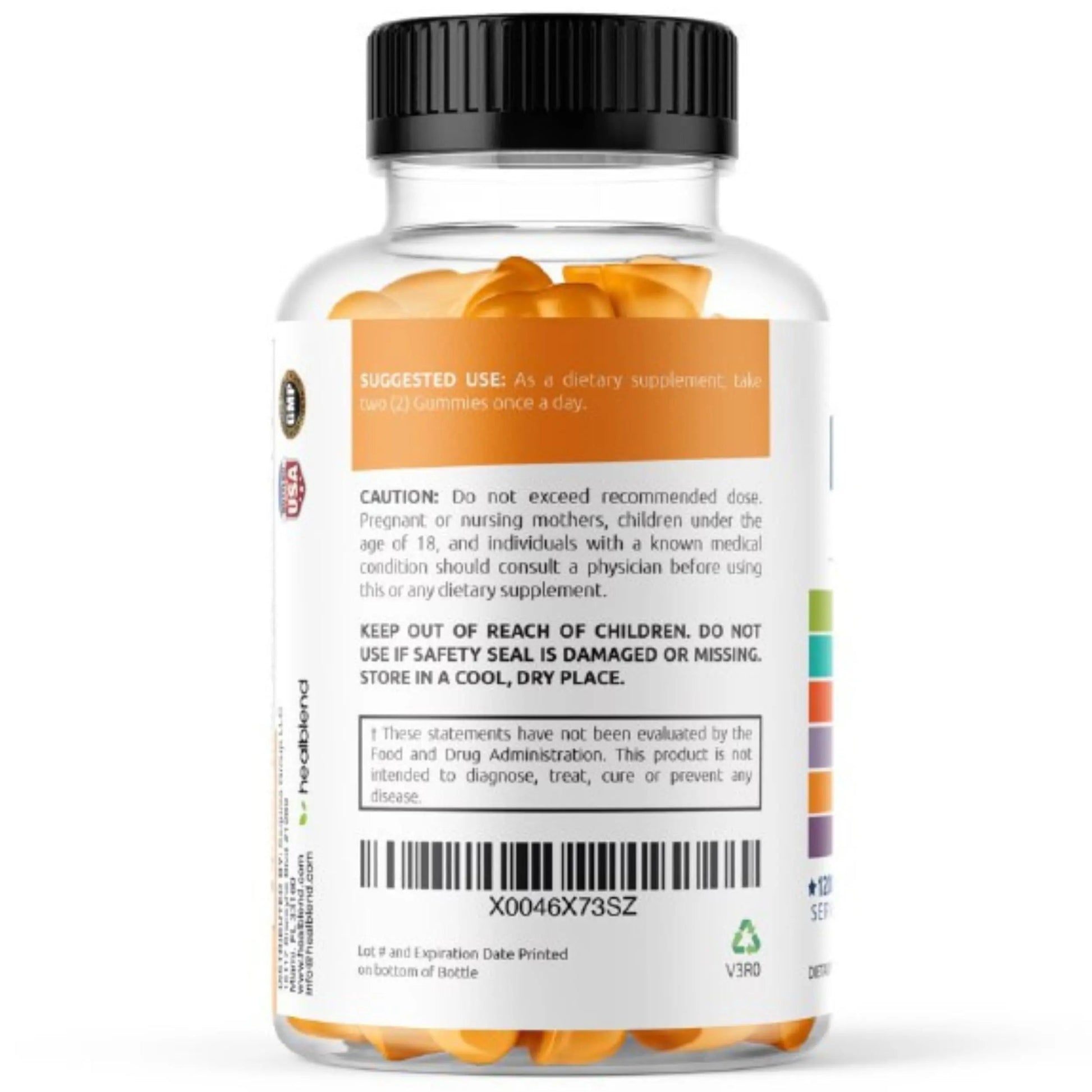 healblend Power-Packed Multivitamin Bear Gummies for Adult | Vitamins C, D3, B6, B12, Iron, Zinc healblend uk supplements