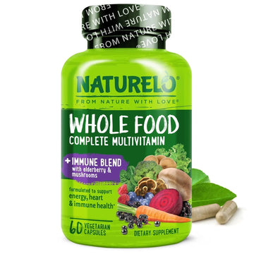 NATURELO Whole Food Multivitamin + Immune Blend with Elderberry & Mushrooms - Complete Multivitamin with Extra Immune Support NATURELO uk supplements
