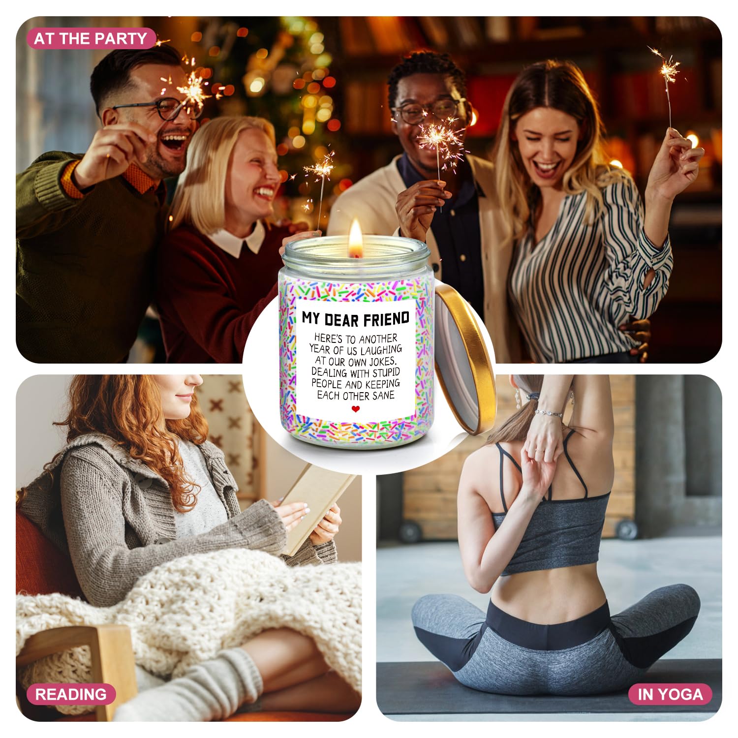 Birthday Gifts for Women, Happy Birthday Candle, Sister Birthday Gifts Ideas LOTICONA uk supplements