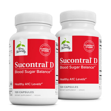 Terry Naturally Sucontral D - B-Complex & Folate Supplement - Carbohydrate Metabolism Support - Vitamin & Mineral Supplement with Zinc & Chromium - 120 Capsules (Pack of 2) Terry Naturally uk supplements