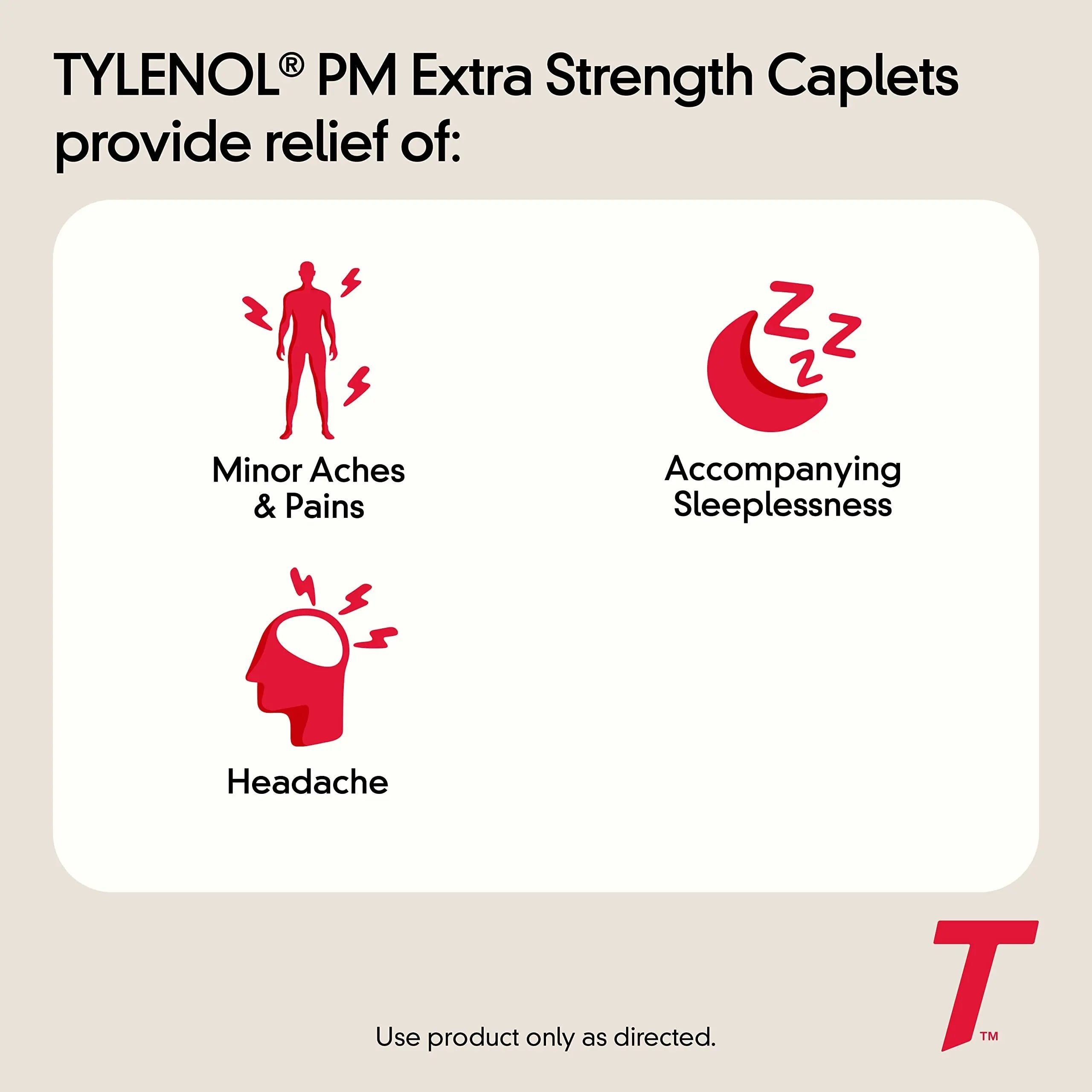 Tylenol PM Extra Strength Nighttime Pain Reliever Sleep Aid Caplets with Acetaminophen & Diphenhydramine HCl, Relief for Nighttime Aches & Pains, Travel Size, 50 Packs of 2 Caplets Tylenol uk supplements