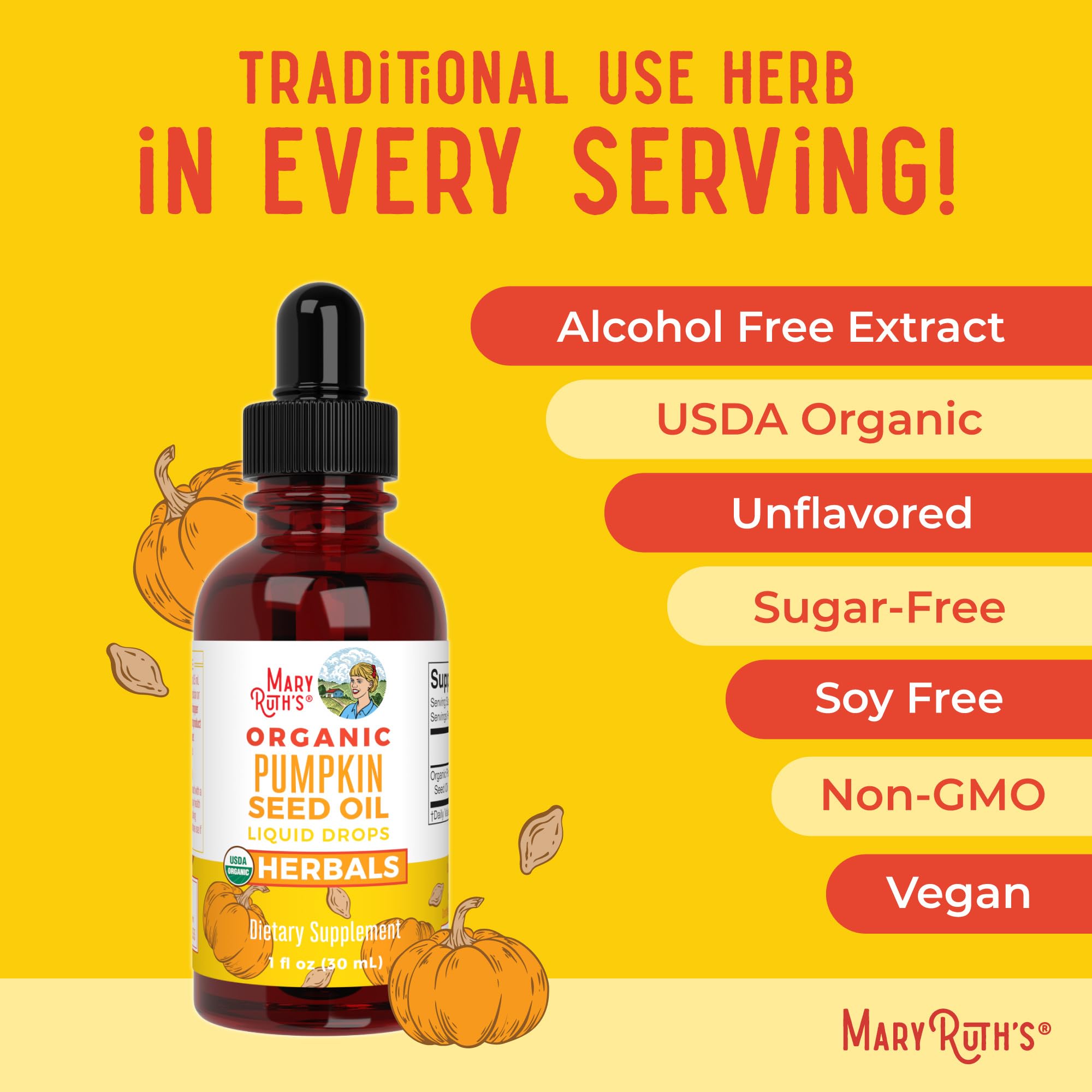 MaryRuth Organics Pumpkin Seed Oil Cold Pressed | 2 Month Supply | USDA Organic Pumpkin Seed Liquid Drops for Men and Women | Urinary Health in Men | Sugar Free | Vegan | Non-GMO | 60 Servings MARYRUTH'S uk supplements