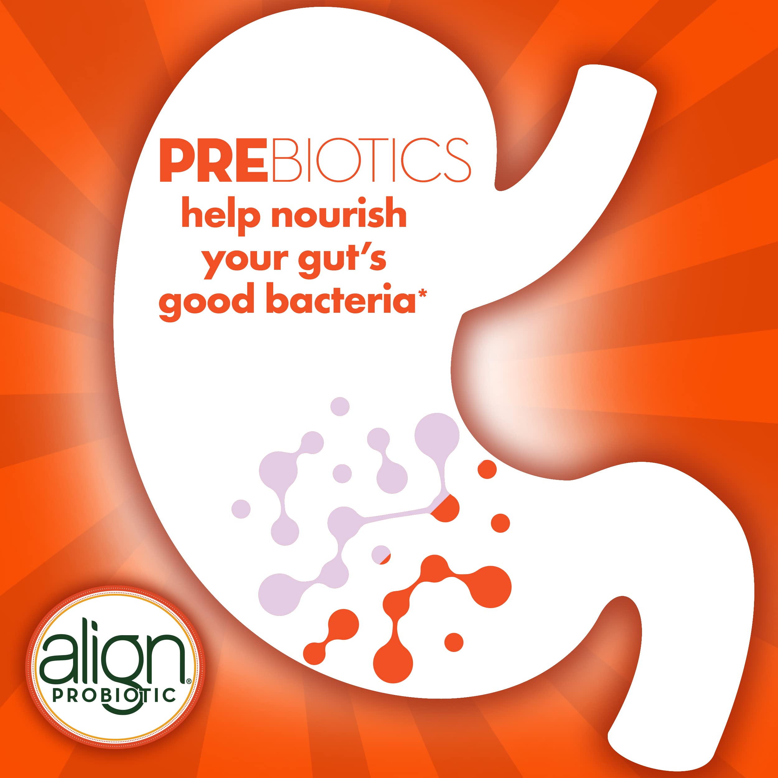 Align Digestive Health Prebiotic + Probiotic Supplement Gummies in Natural Fruit Flavors Align uk supplements