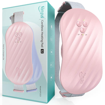Slimpal AI Portable Heating Pad for Period Cramps, Smart AI Heat Chip, Electric Cordless Heating Belt for Back, Belly, Waist, Stomach, Menstrual Wearable Heating Pad Gifts for Girl Women Her Pink S2 Slimpal uk supplements