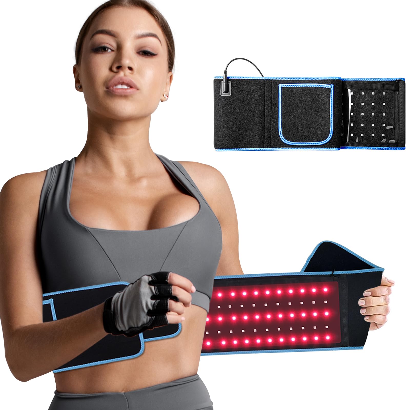 Red Light Infrared Therapy Belt: Pain Relief Device LED Red Light Therapy Lamp Near Body Large Pad Wrap ADVARAYS uk supplements