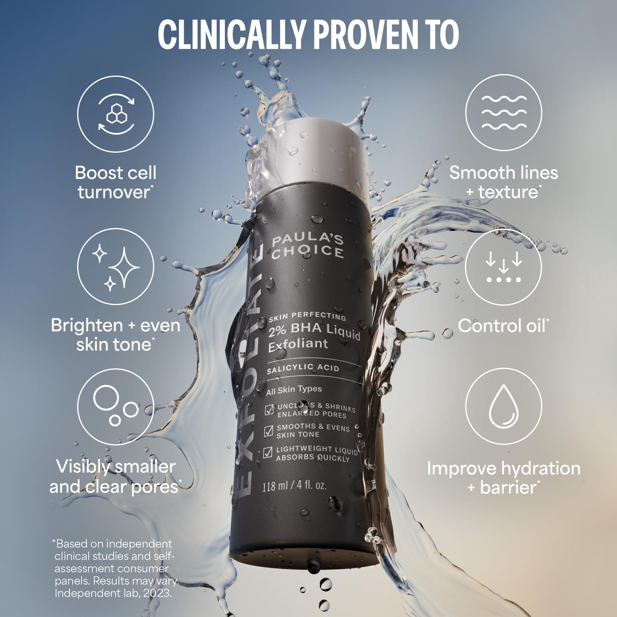Paulas Choice--SKIN PERFECTING 2% BHA Liquid Salicylic Acid Exfoliant--Facial Exfoliant for Blackheads, Enlarged Pores, Wrinkles & Fine Lines, 4 oz Bottle Paula's Choice uk supplements