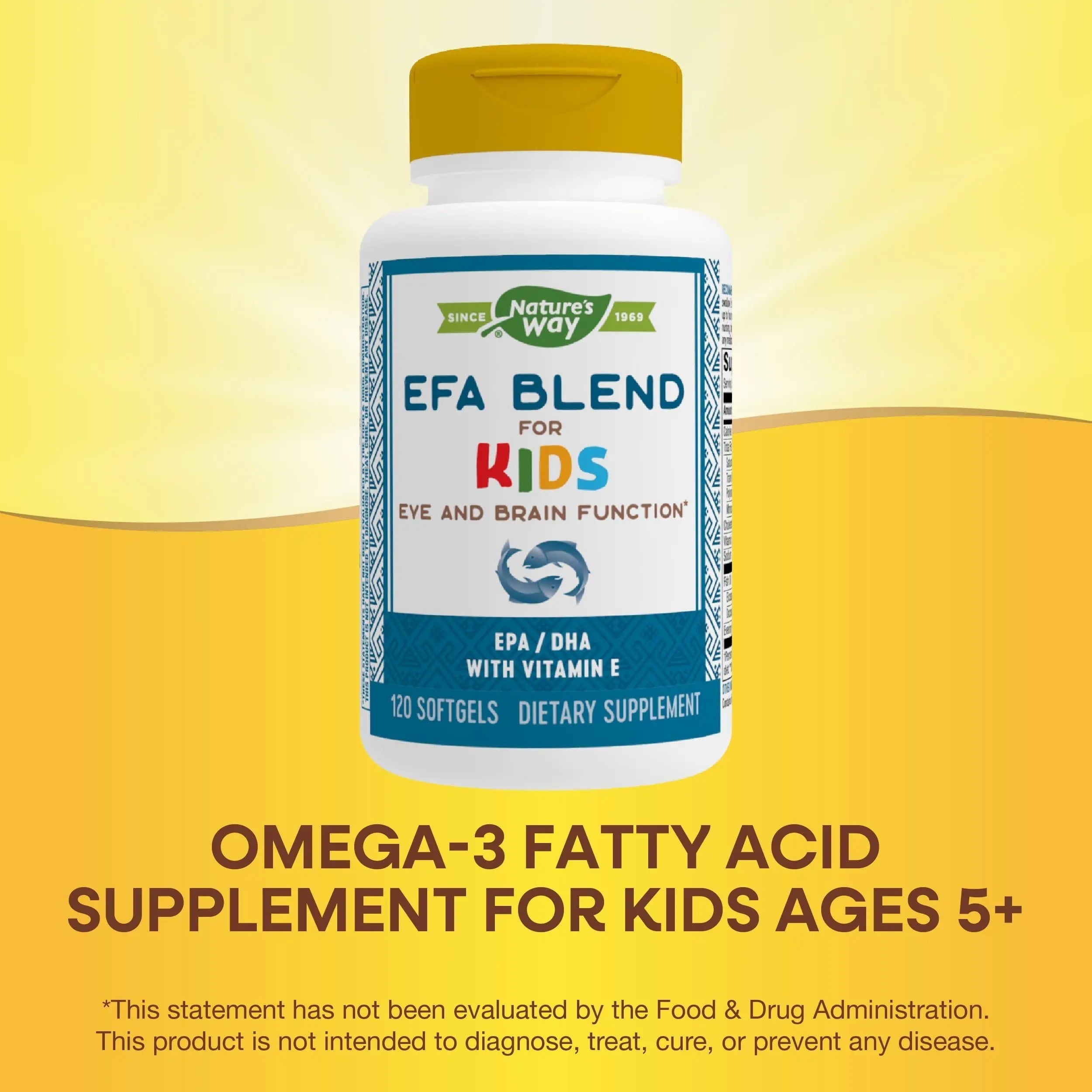Nature's Way EFA Blend for Kids with vitamin E, Supports Eye and Brain Function*, 120 Softgels Nature's Way uk supplements
