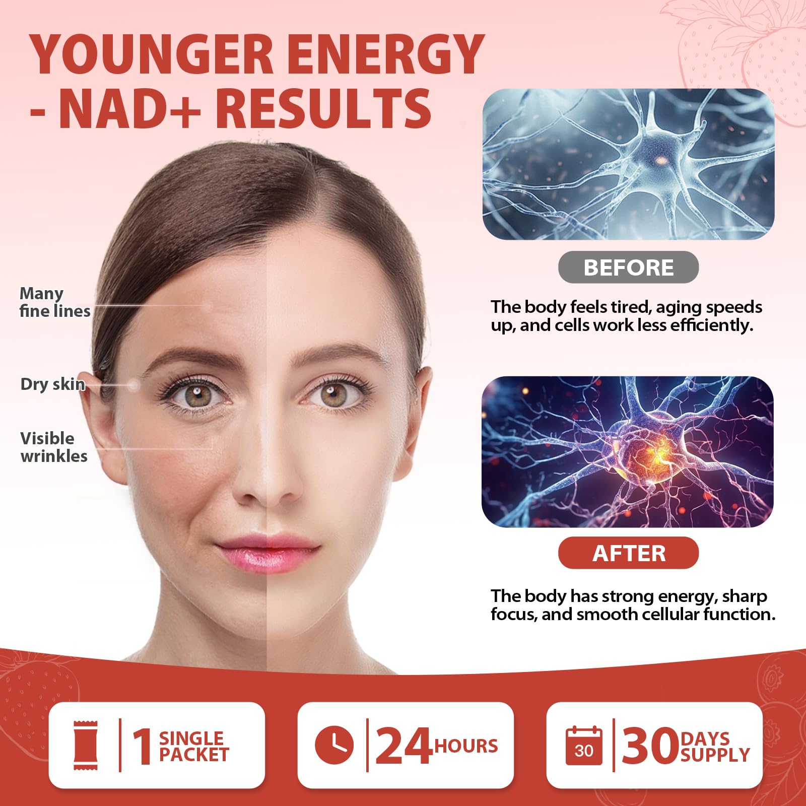 ZOROAHER 1000mg High-Potency NAD+ Liquid Supplement, Nicotinamide Riboside & Resveratrol with PQQ, Boosts Cellular Energy, Focus & Healthy Aging - 1 Pc ZOROAHER uk supplements