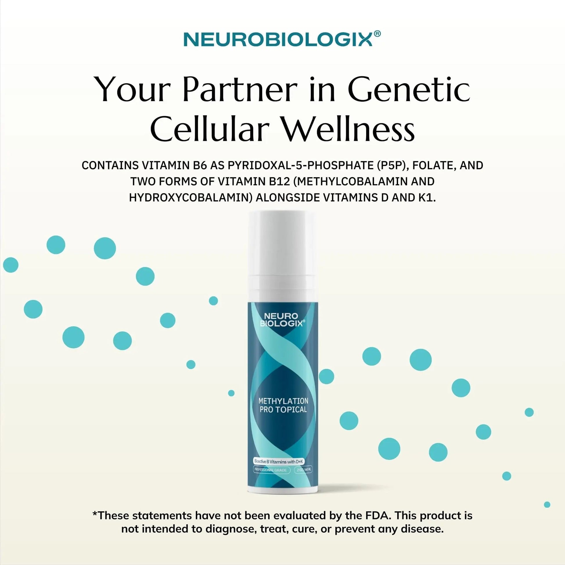 Neurobiologix Methylation Pro Topical for Men and Women, Bioactive B Vitamin Cream with Methylfolate, B6, B12, D3 & K1, Supports Cellular Energy Neurobiologix uk supplements