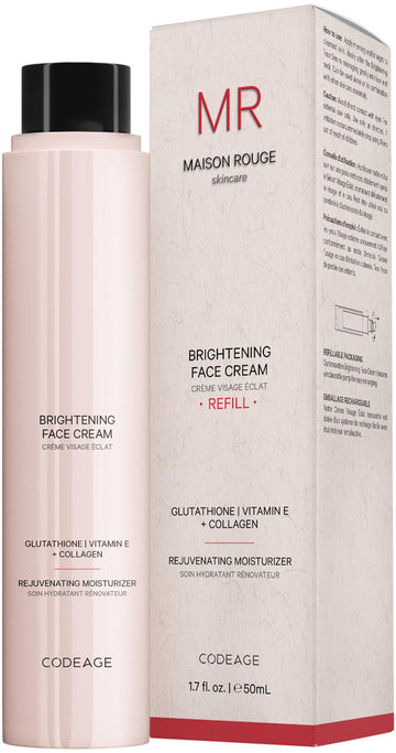 Codeage Maison Rouge Brightening Face Cream Refill Glutathione Cream, Collagen Peptides, Vitamin E, CoQ10 – Radiance & Antioxidant Complex – Paraben and Sulfates Free – Skin Care - 1.7 fl oz Codeage uk supplements