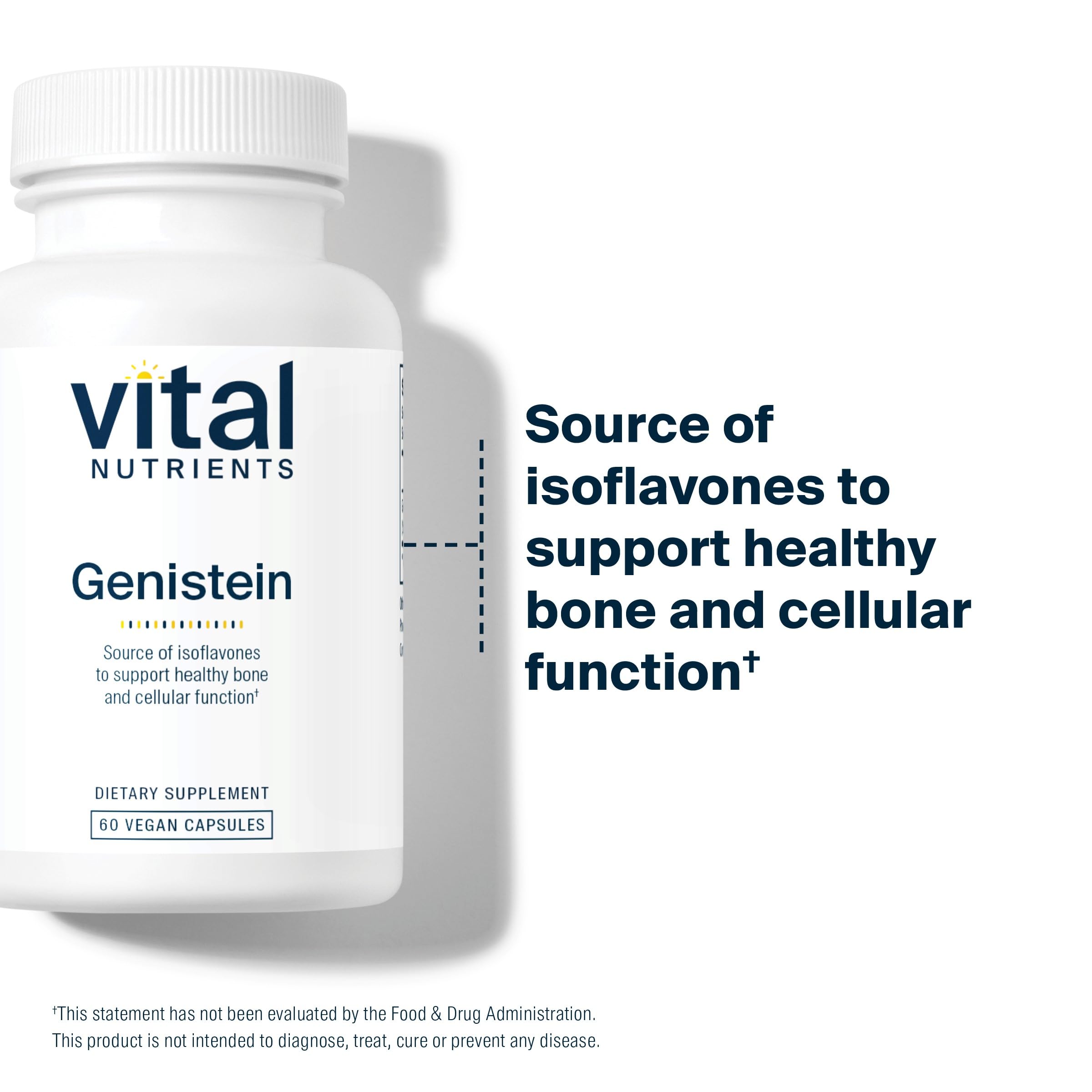 Vital Nutrients Genistein | Easily Absorbed Isoflavones for Bone Health Support Vital Nutrients uk supplements