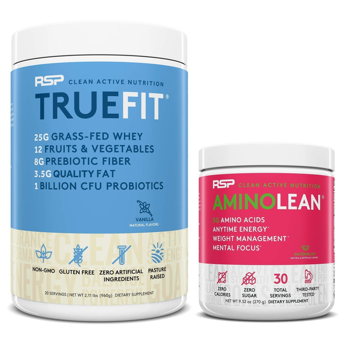 RSP NUTRITION AminoLean Pre Workout Energy (Watermelon 30 Servings) with TrueFit RSP NUTRITION uk supplements
