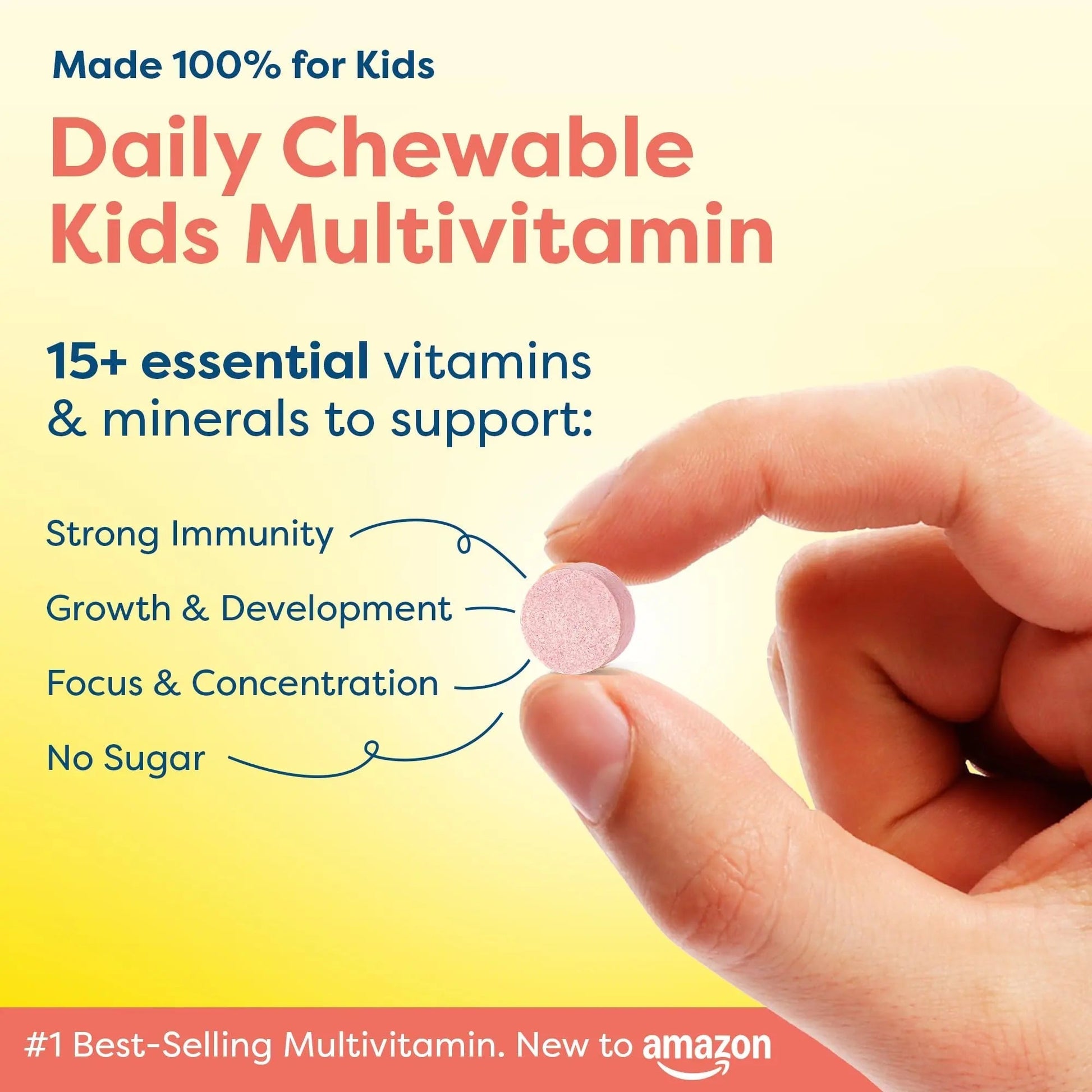 HIYA Kids Multivitamin Tablets – 15+ Essential Vitamins & Minerals with Fruits & Veggies for Ages 2+, Supports Growth HIYA uk supplements